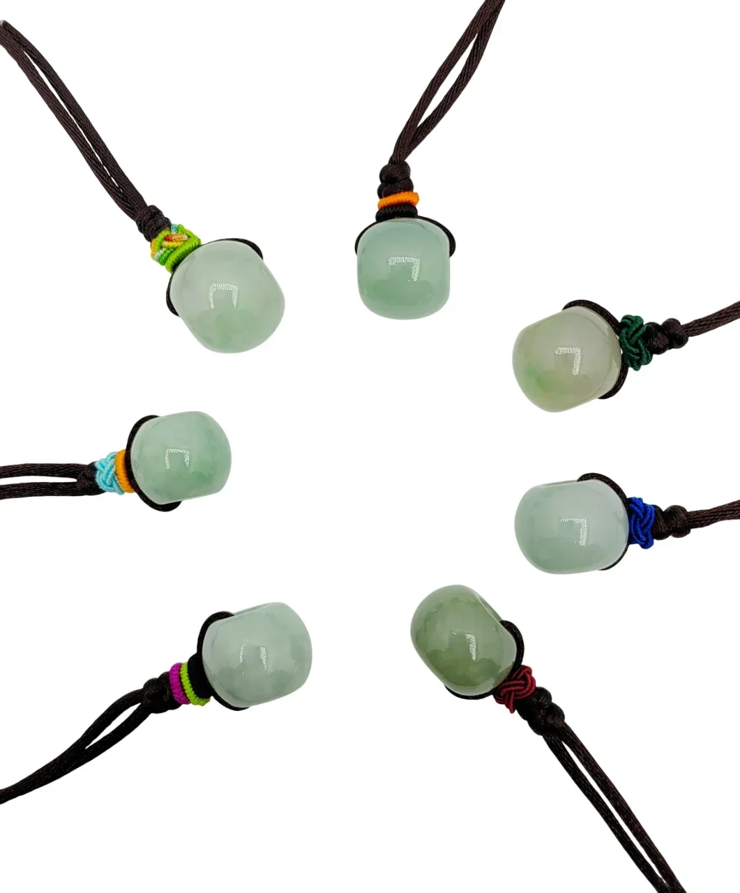 Icy Light Green Jadeite Jade Barrel Pendant