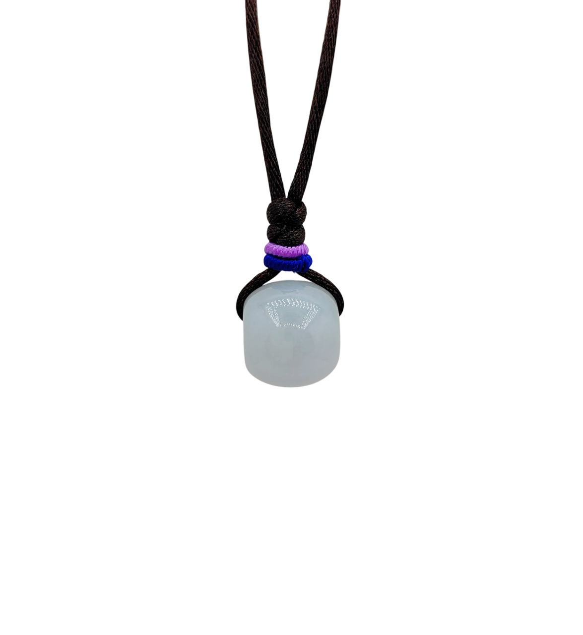 Icy Jadeite Jade Barrel Pendant
