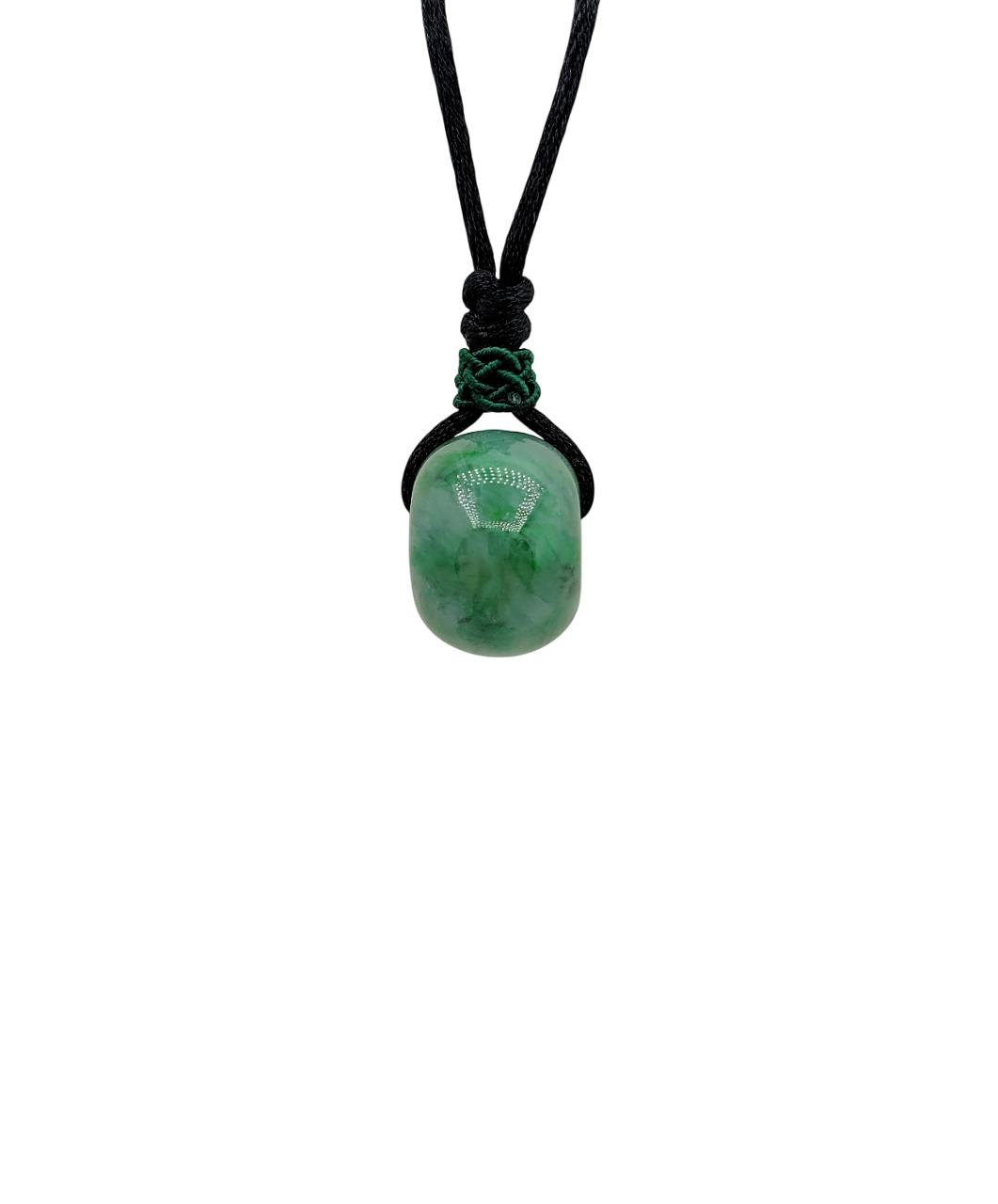 Green Jadeite Jade Barrel Pendant