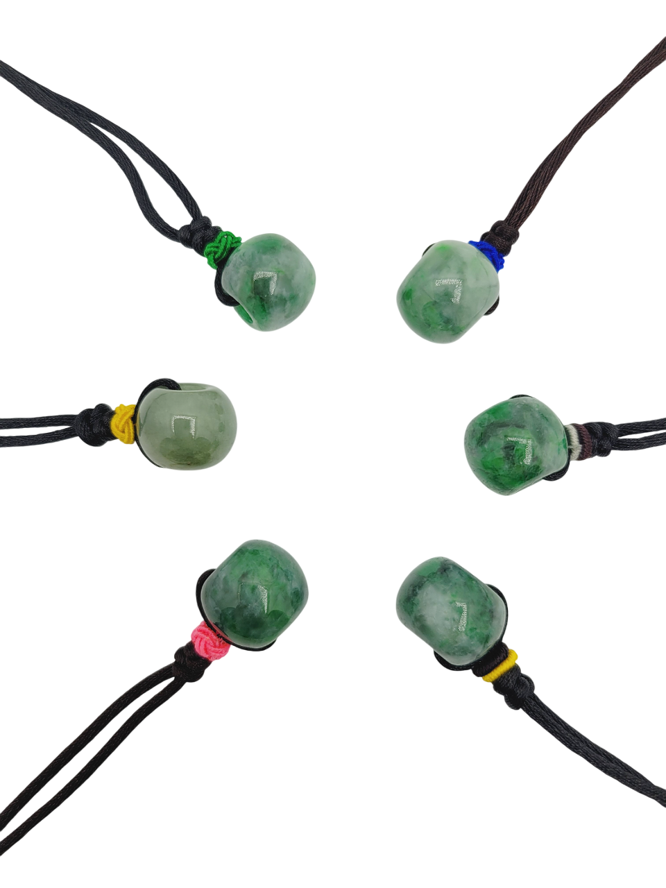 Green Jadeite Jade Barrel Pendant