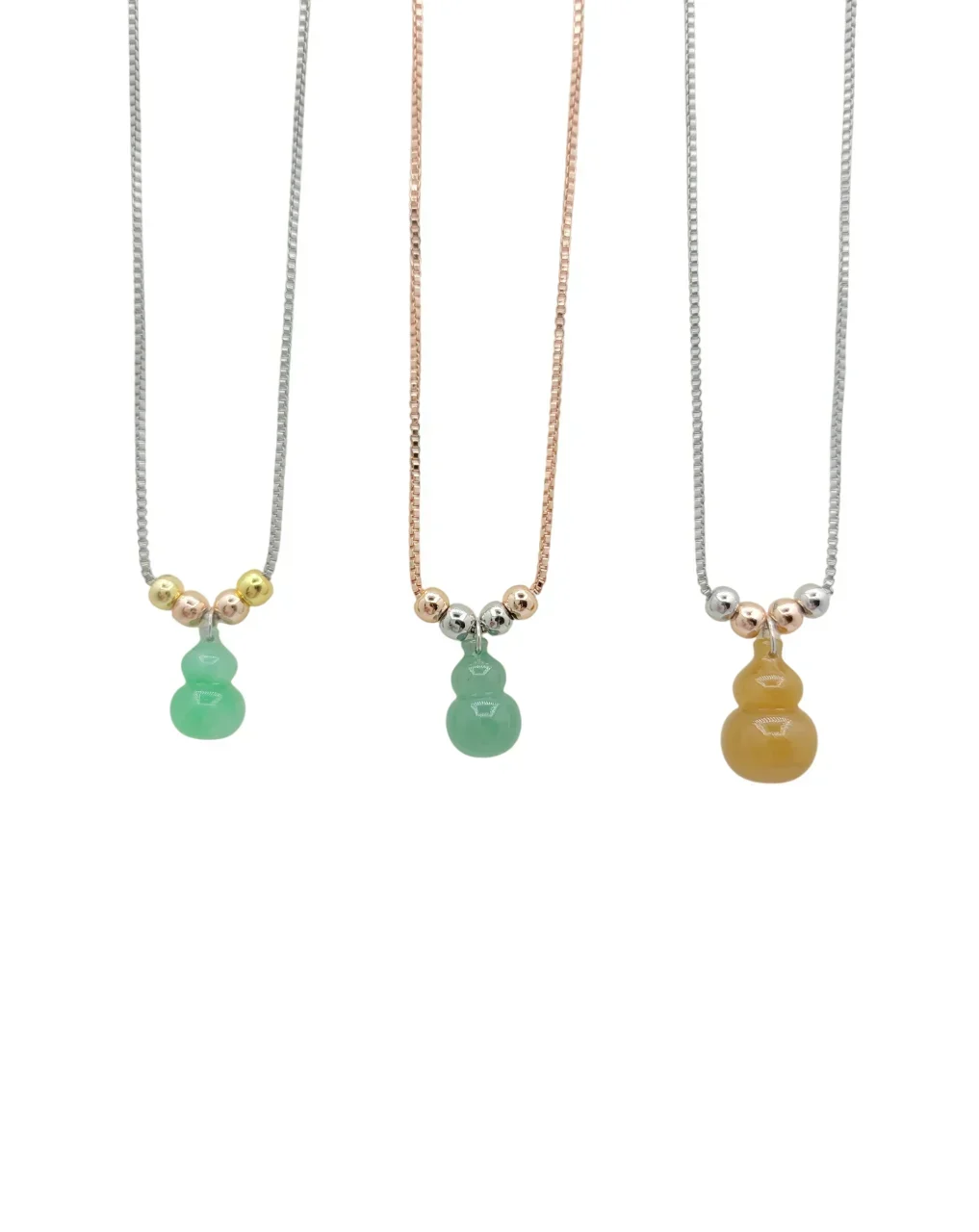 18K White Gold Icy Yellow or Icy Green Wulu Jadeite Jade Pendant