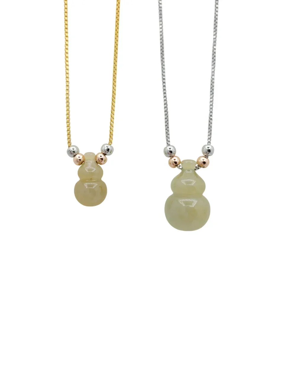 Silver Icy Honey Yellow Wulu Jadeite Jade Pendant