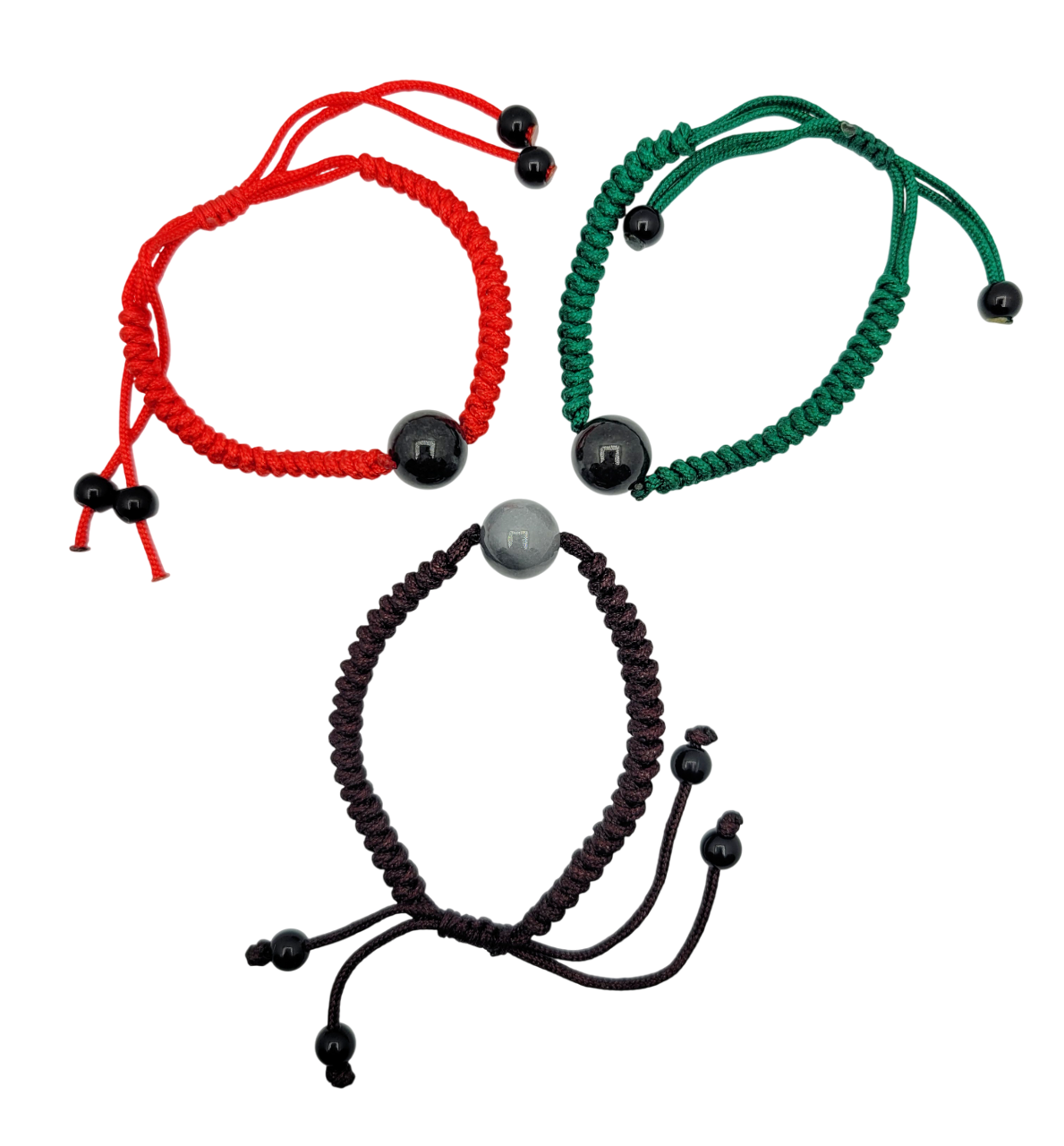 Black Sphere Jadeite Jade Bracelet