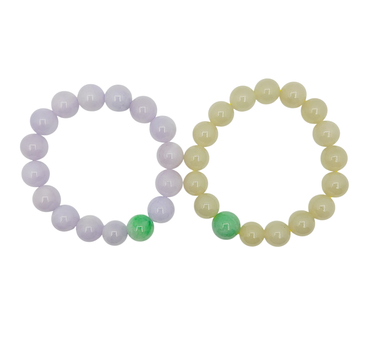Icy or Lavender Jadeite Jade Beads Bracelet