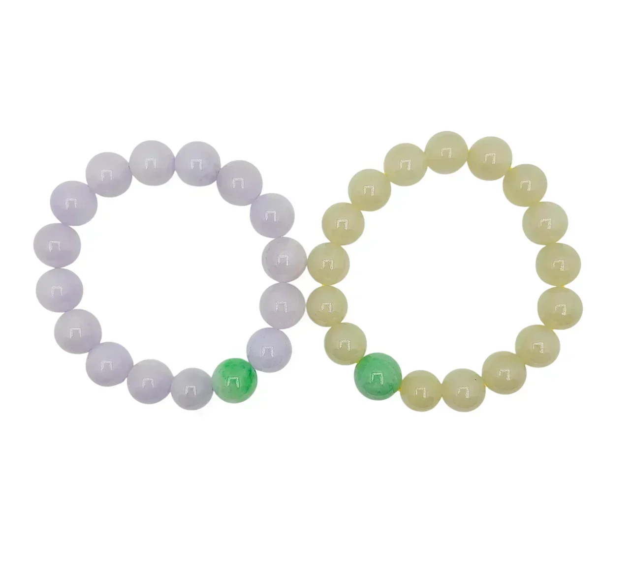 Icy or Lavender Jadeite Jade Beads Bracelet