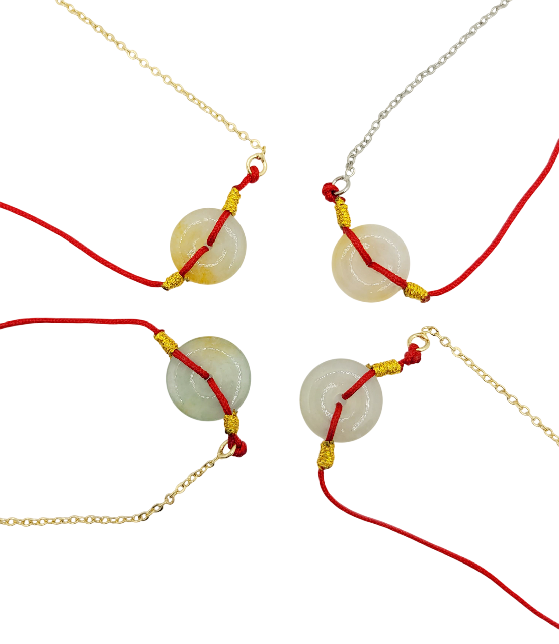 Silver Icy Yellow Jadeite Jade Eternity Bracelet