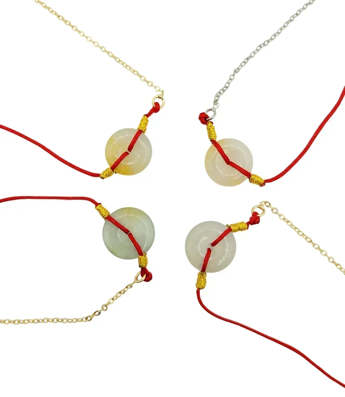 Silver Icy Yellow Jadeite Jade Eternity Bracelet