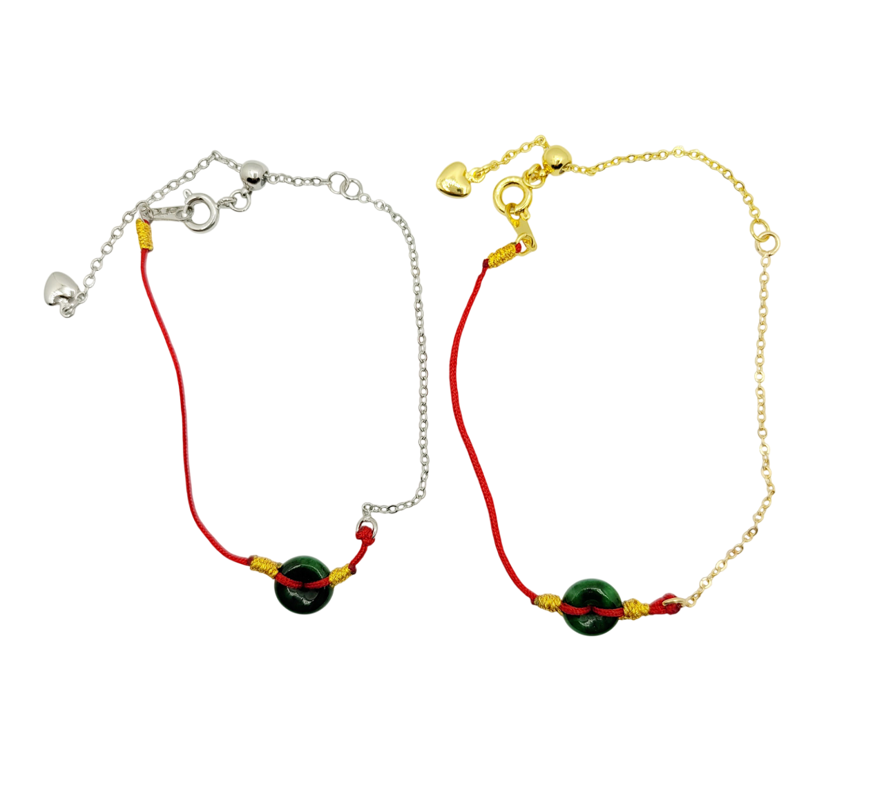 Silver Green Jadeite Jade Eternity Bracelet