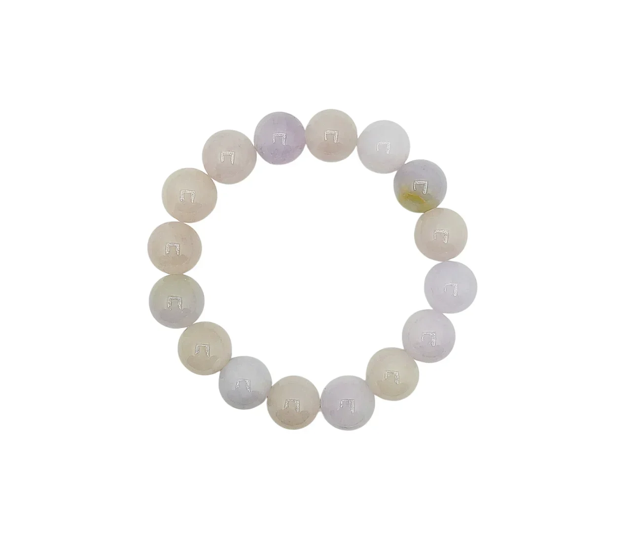 Multi-Tone Lavender Jadeite Jade Beads Bracelet