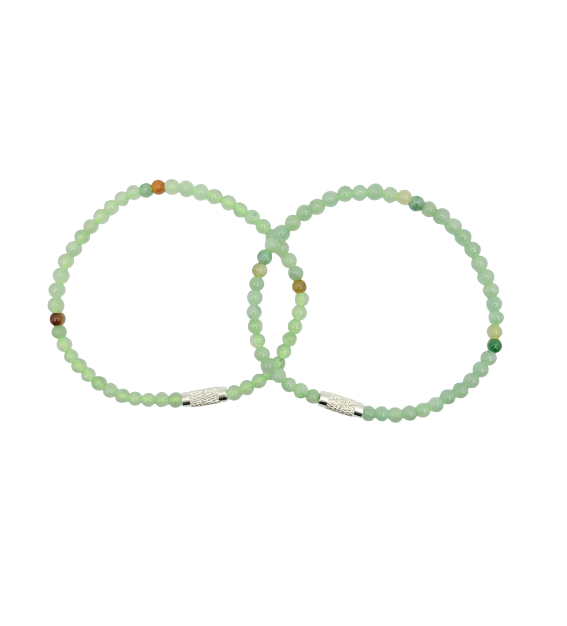 Light Green or Light Lavender Multi Color Jadeite Jade Mini Beads Bracelet