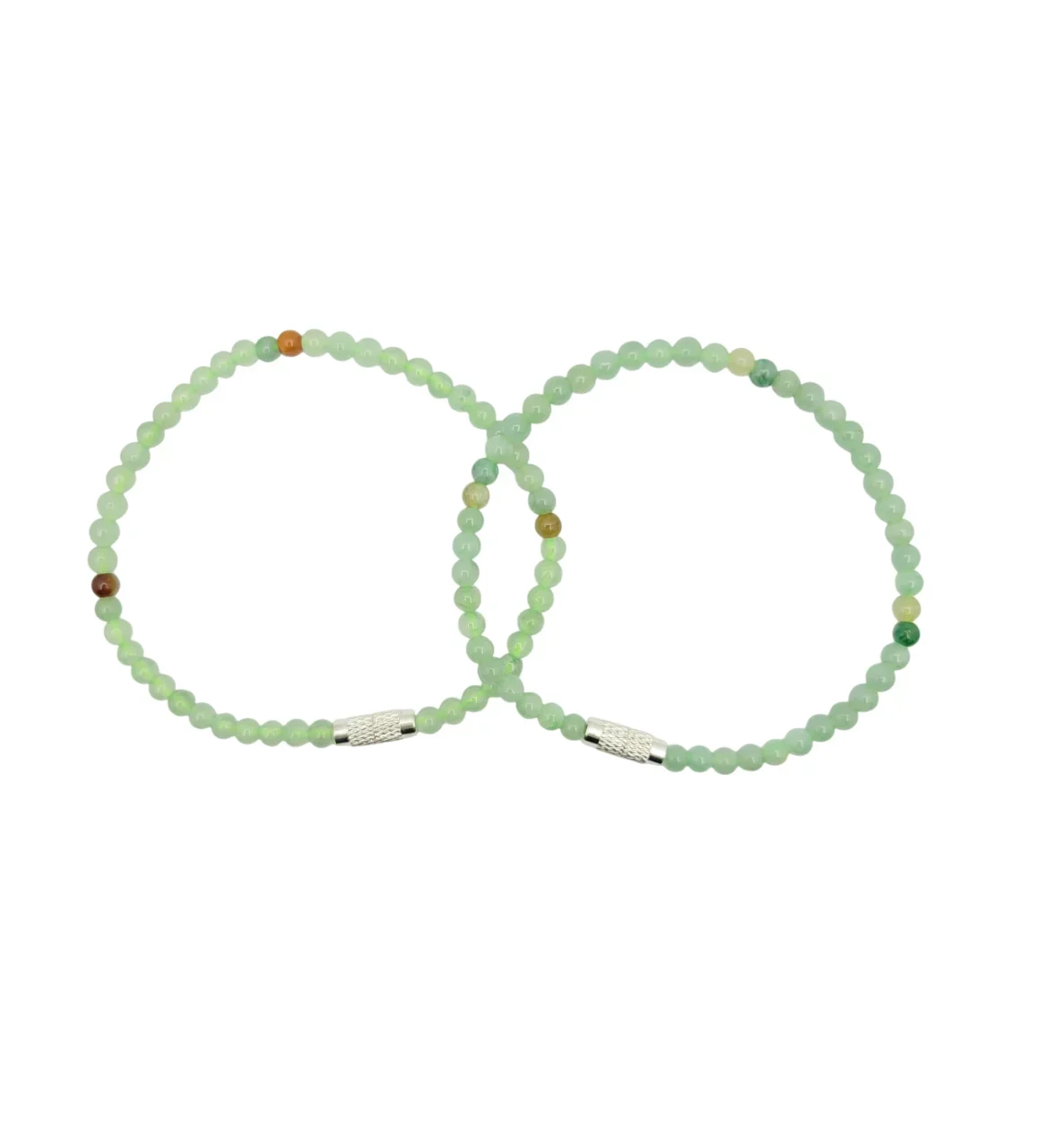 Light Green or Light Lavender Multi Color Jadeite Jade Mini Beads Bracelet