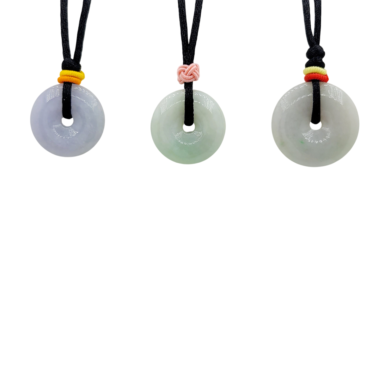 Icy Green and Lavender Jadeite Jade Eternity Pendant