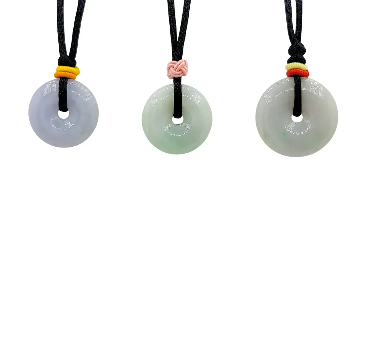 Icy Green and Lavender Jadeite Jade Eternity Pendant