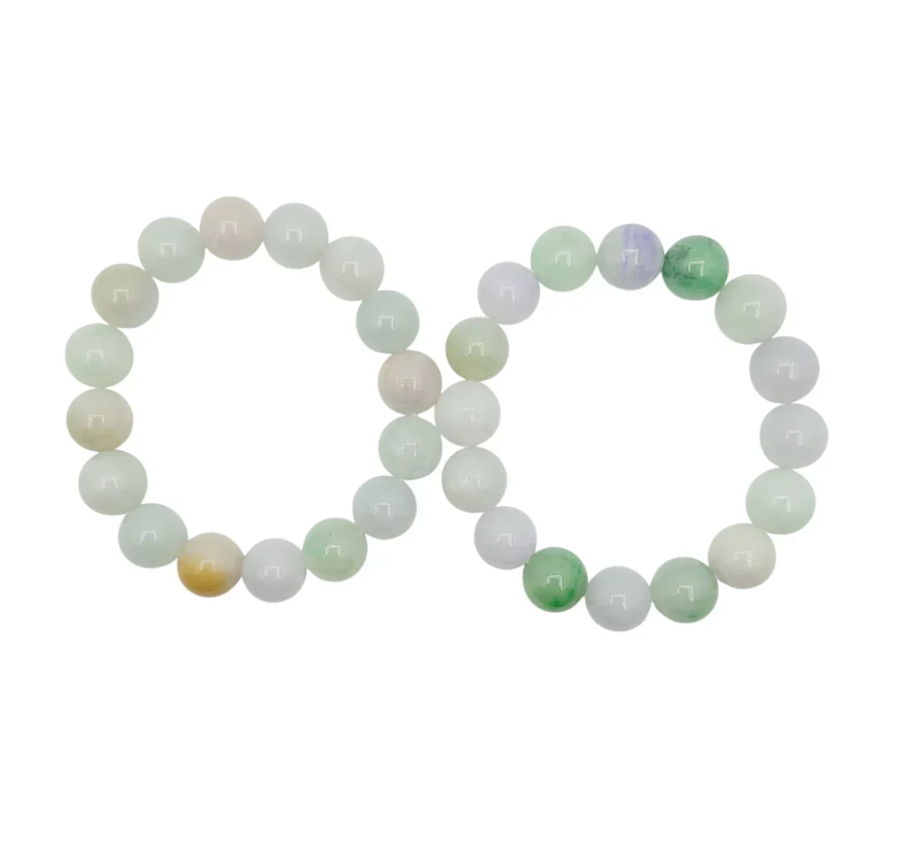 Muti Color Jadeite Jade Bead Bracelet (Large)