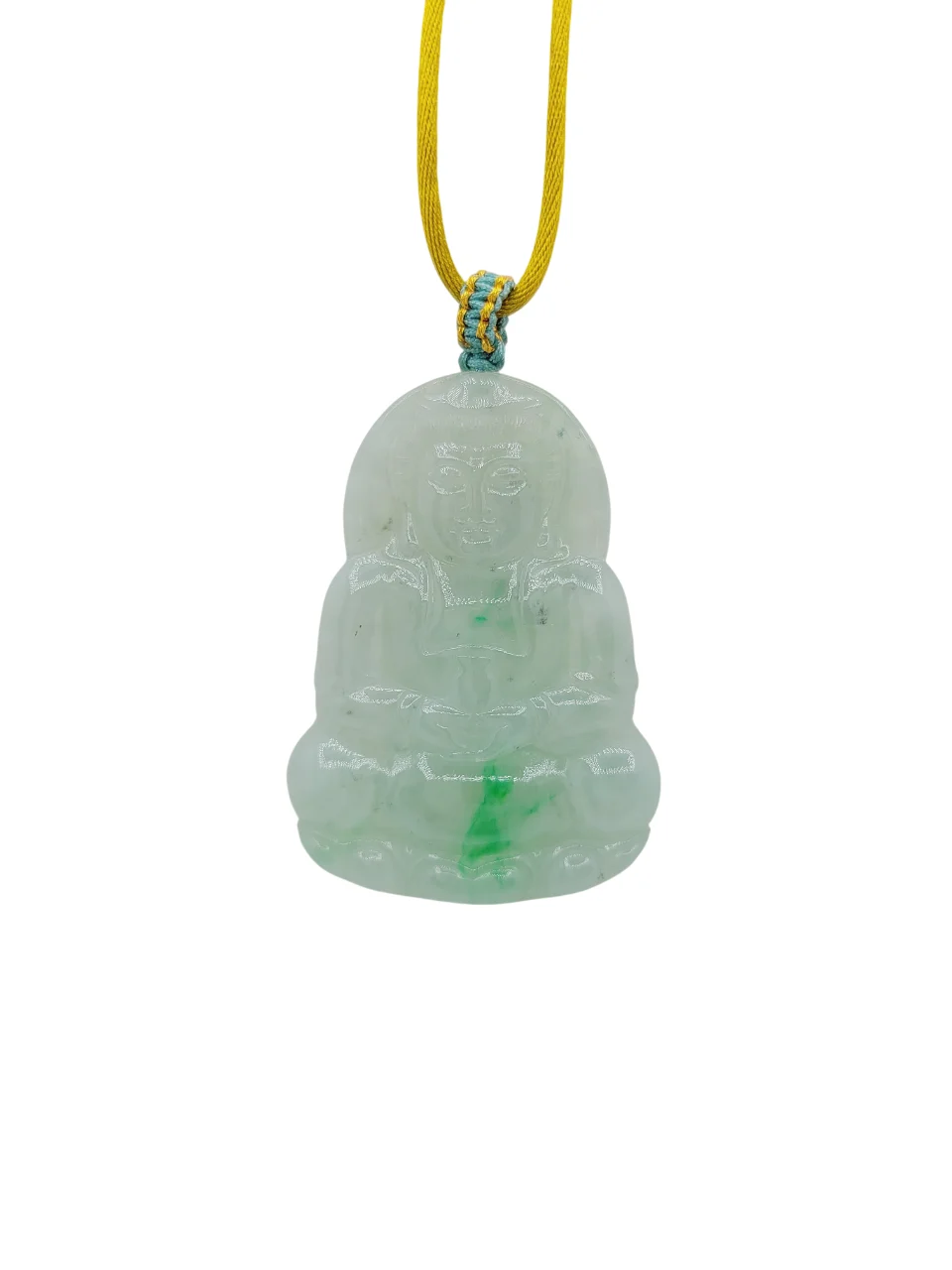 Icy Jadeite Jade Guanyin Pendant