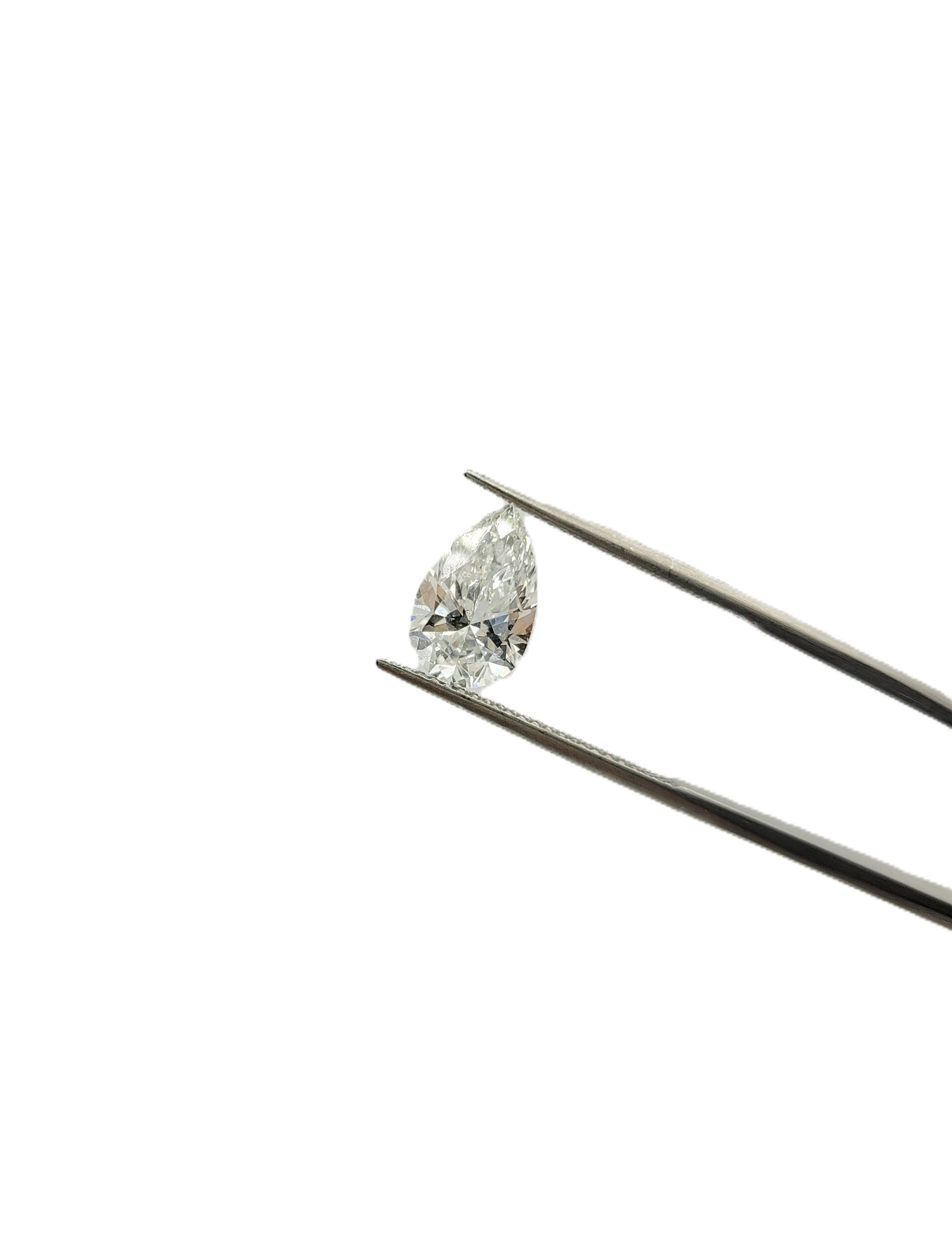 Pear Shape Lab Grown Diamond 2.10ct E VVS2