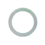 White with Medium Green Patches Jadeite Jade Bangle