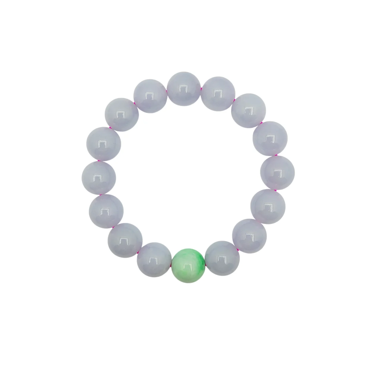 Light Purple Jadeite Jade Beads Bracelet