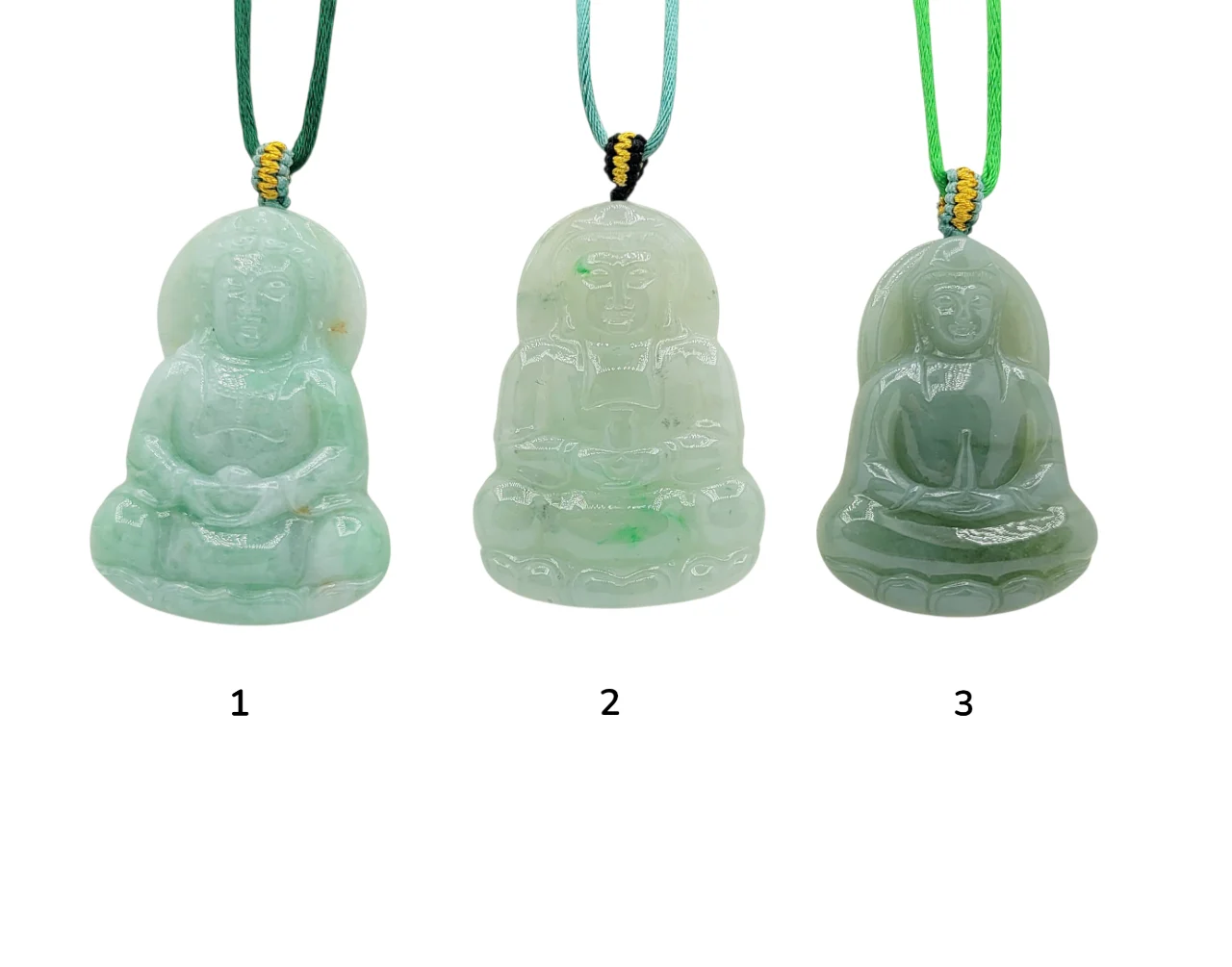 Light Green Guanyin Jadeite Jade Pendant