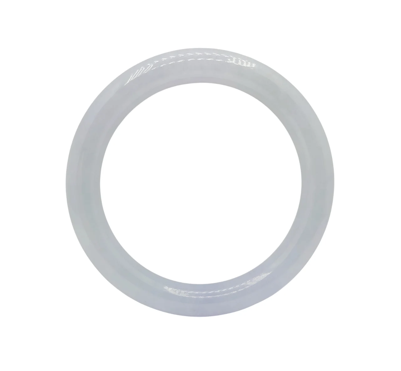 Pale Purple With White Patches Jadeite Jade Bangle