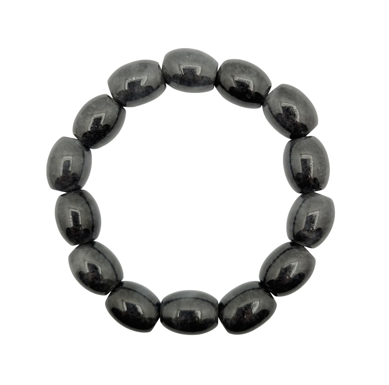 Black Jadeite Jade Barrels Bracelet