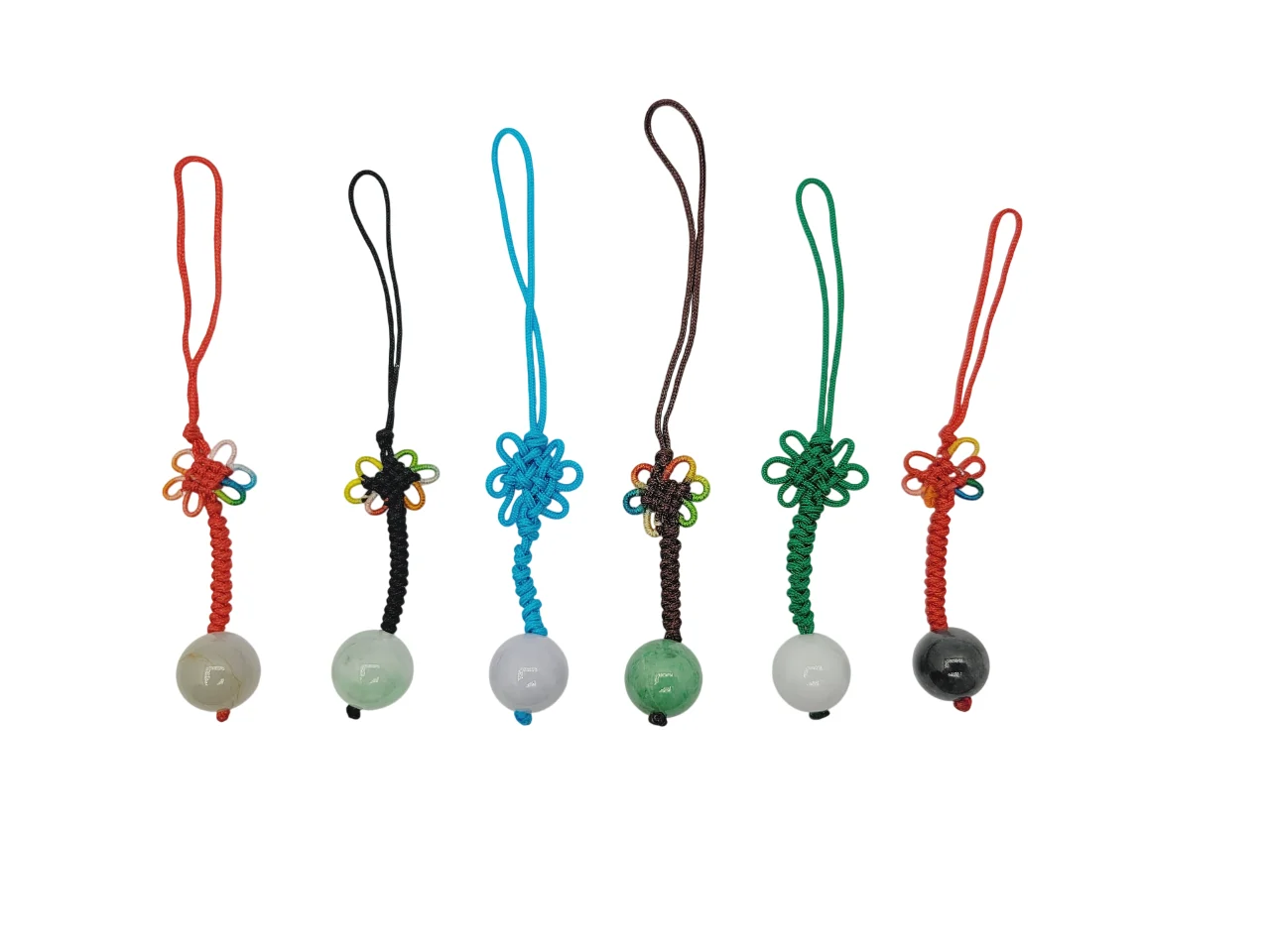Assorted color Jadeite Jade Sphere Charm