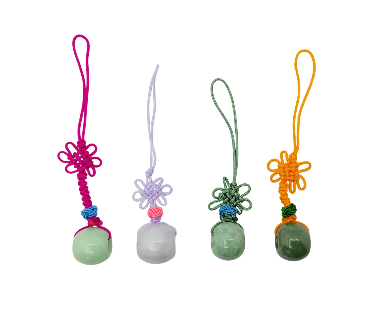 Green or Lavender Jadeite Jade Barrel Charm