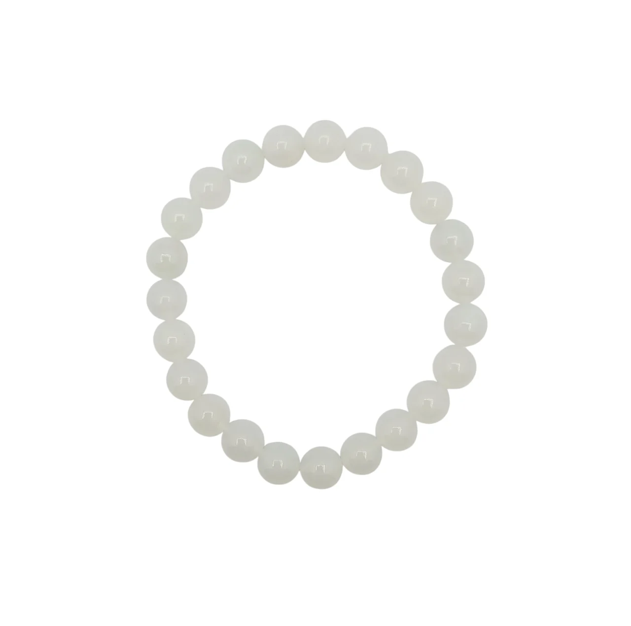 Icy Jadeite Jade Bead Bracelet (Small))