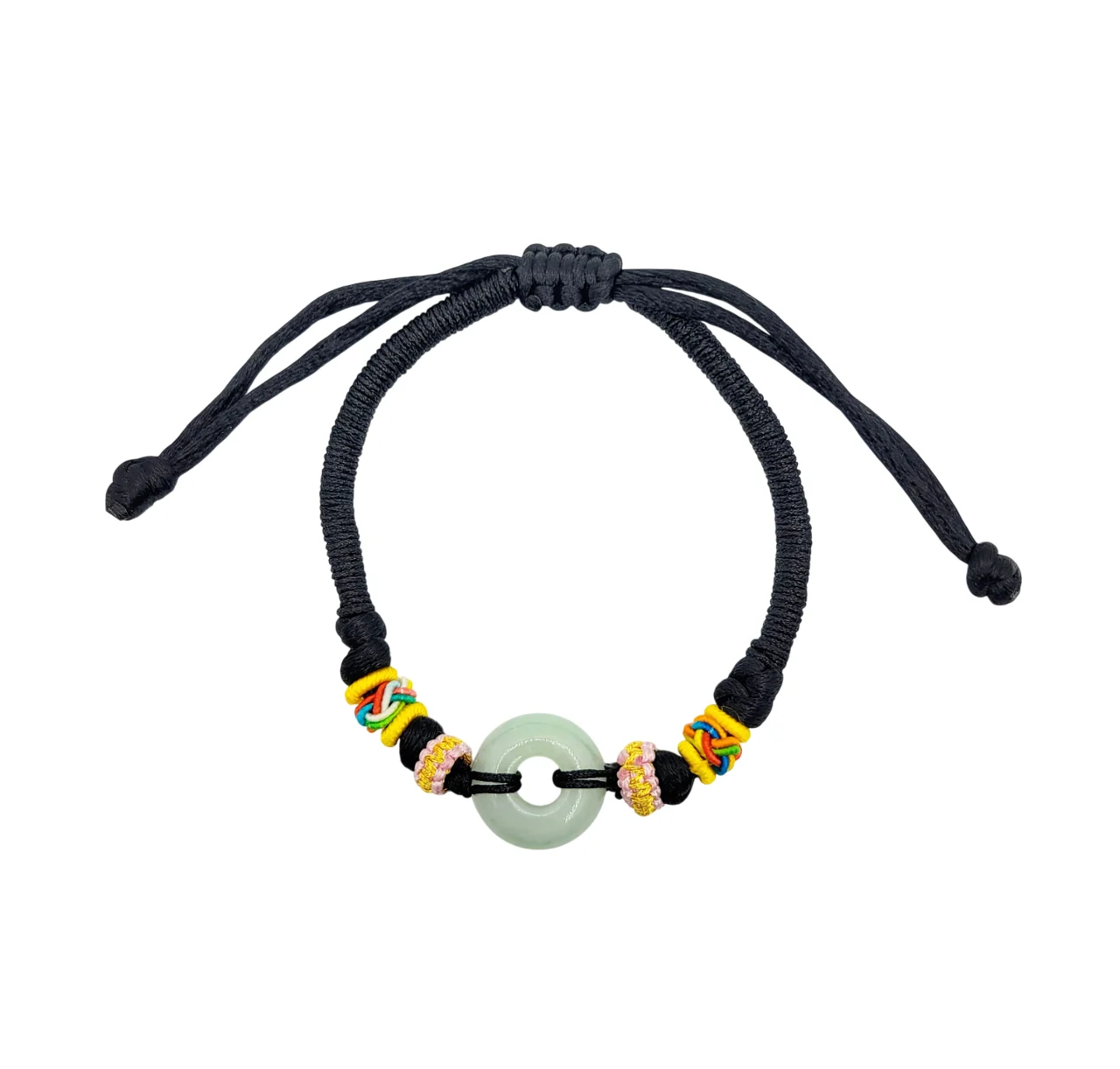 Light Green Jadeite Jade Donut Bracelet