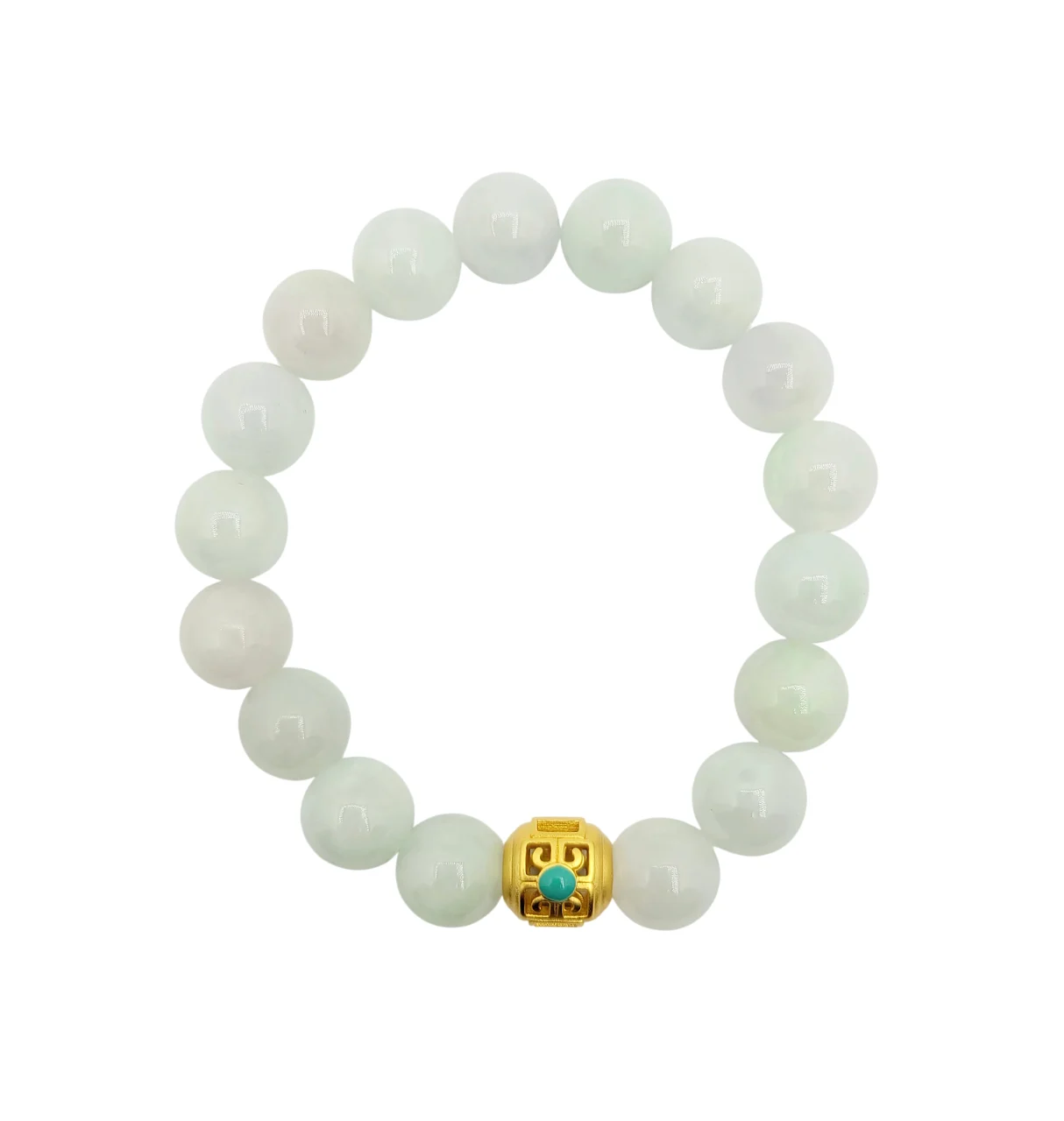 Light Green Jadeite Jade Bead Bracelet