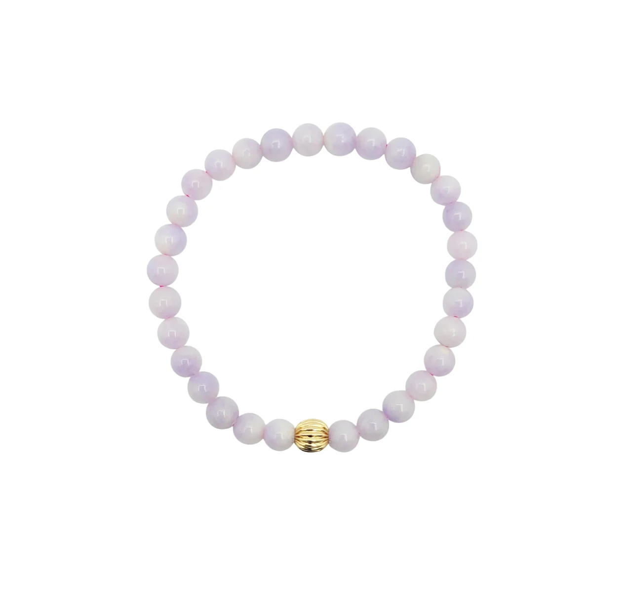Light Purple Jadeite Jade Bead Bracelet (Small)