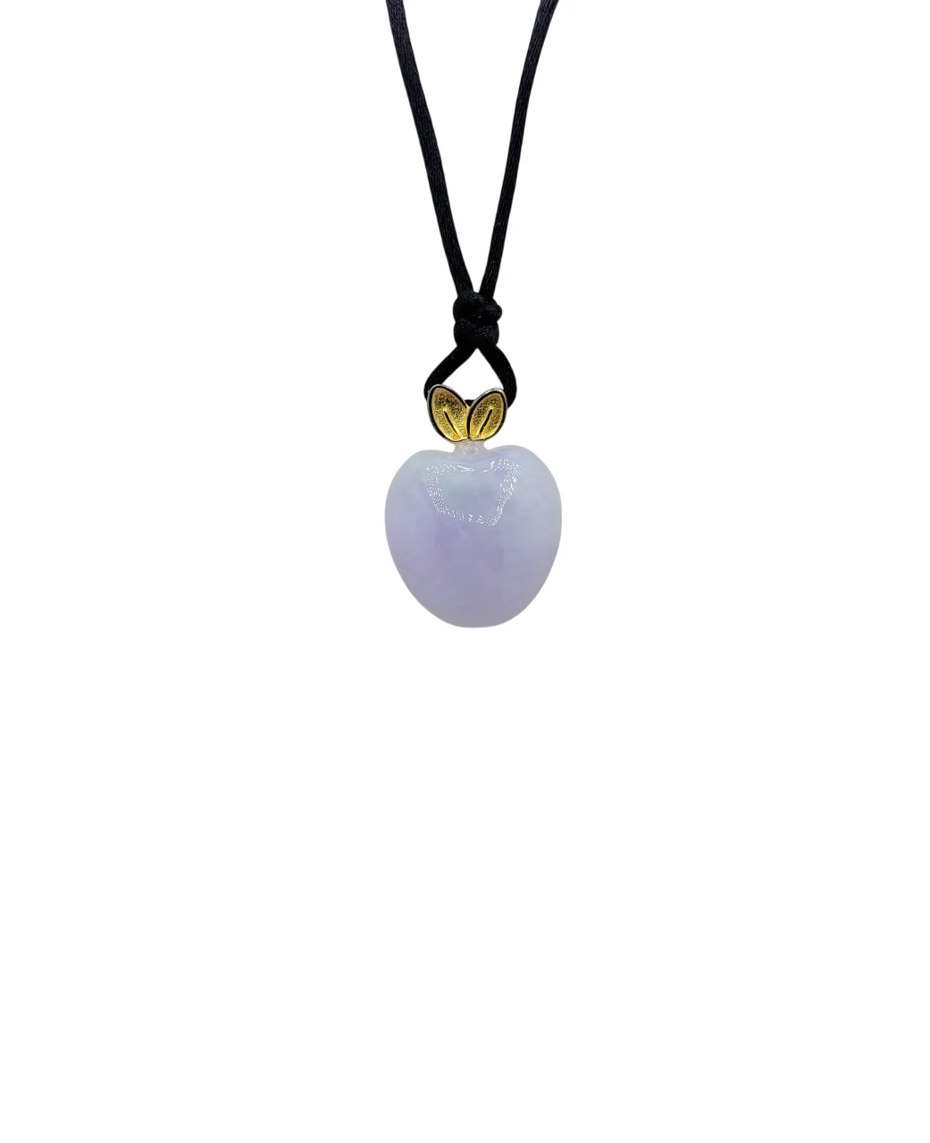 Silver Light Lavender Apple Jadeite Jade Pendant