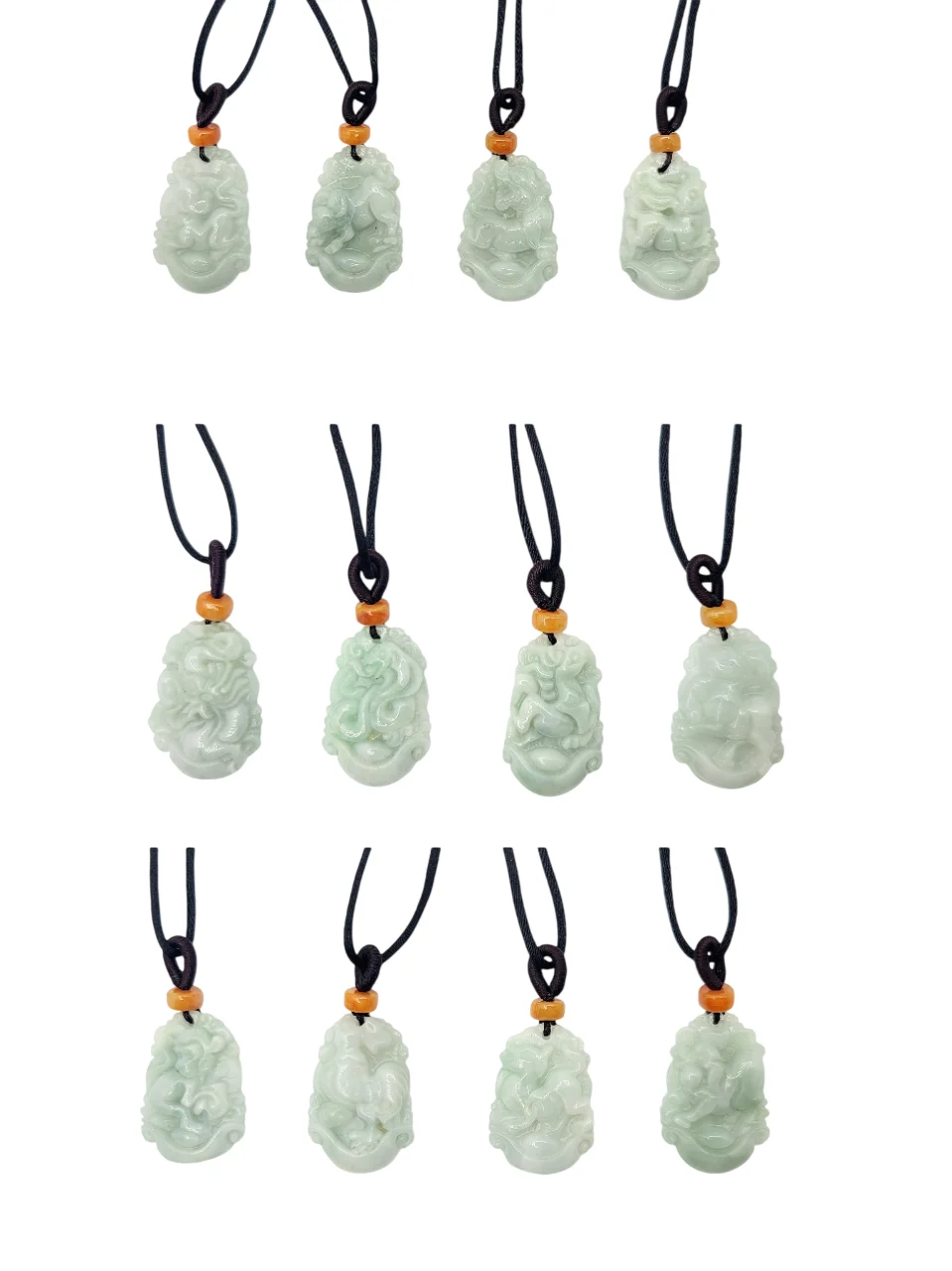 Light Green Chinese Zodiac Jadeite Jade Pendant