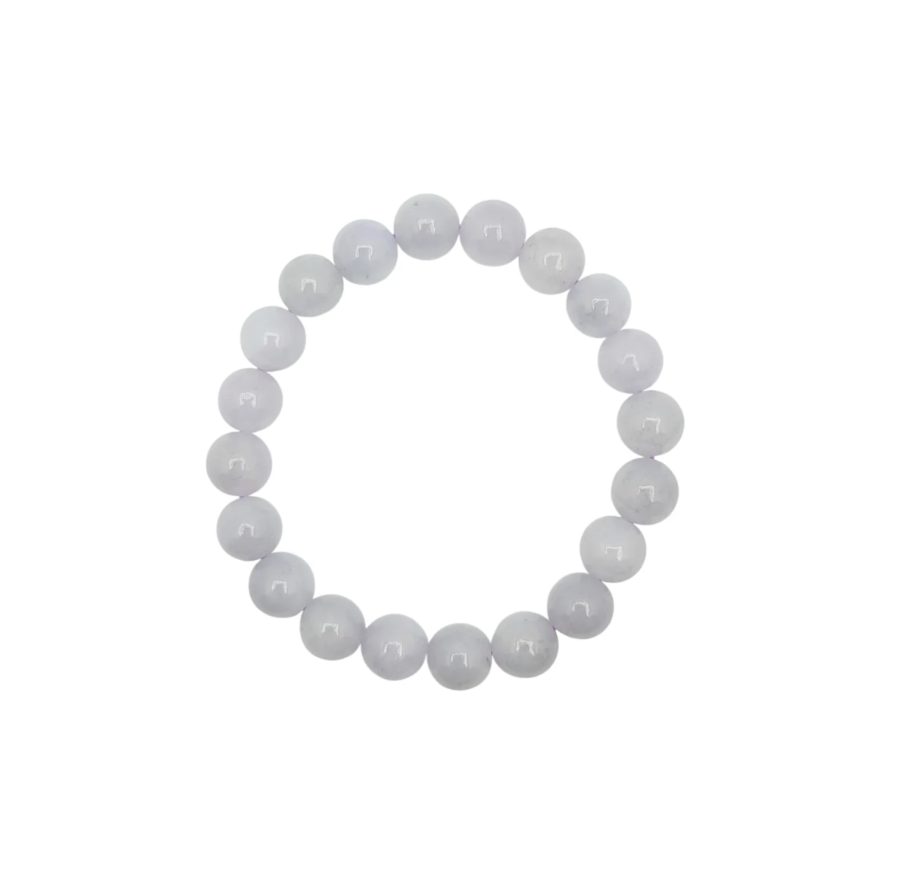 Light Purple Jadeite Jade Bead Bracelet (Medium)