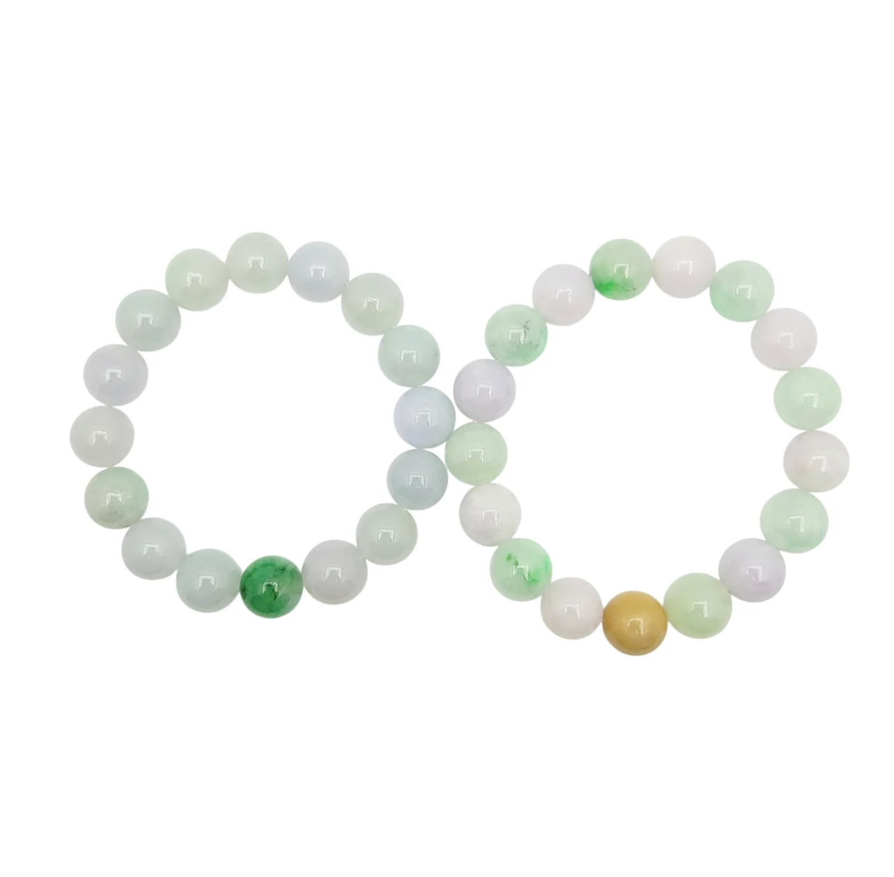 Multi Colour Jadeite Jade Bead Bracelet (Large)