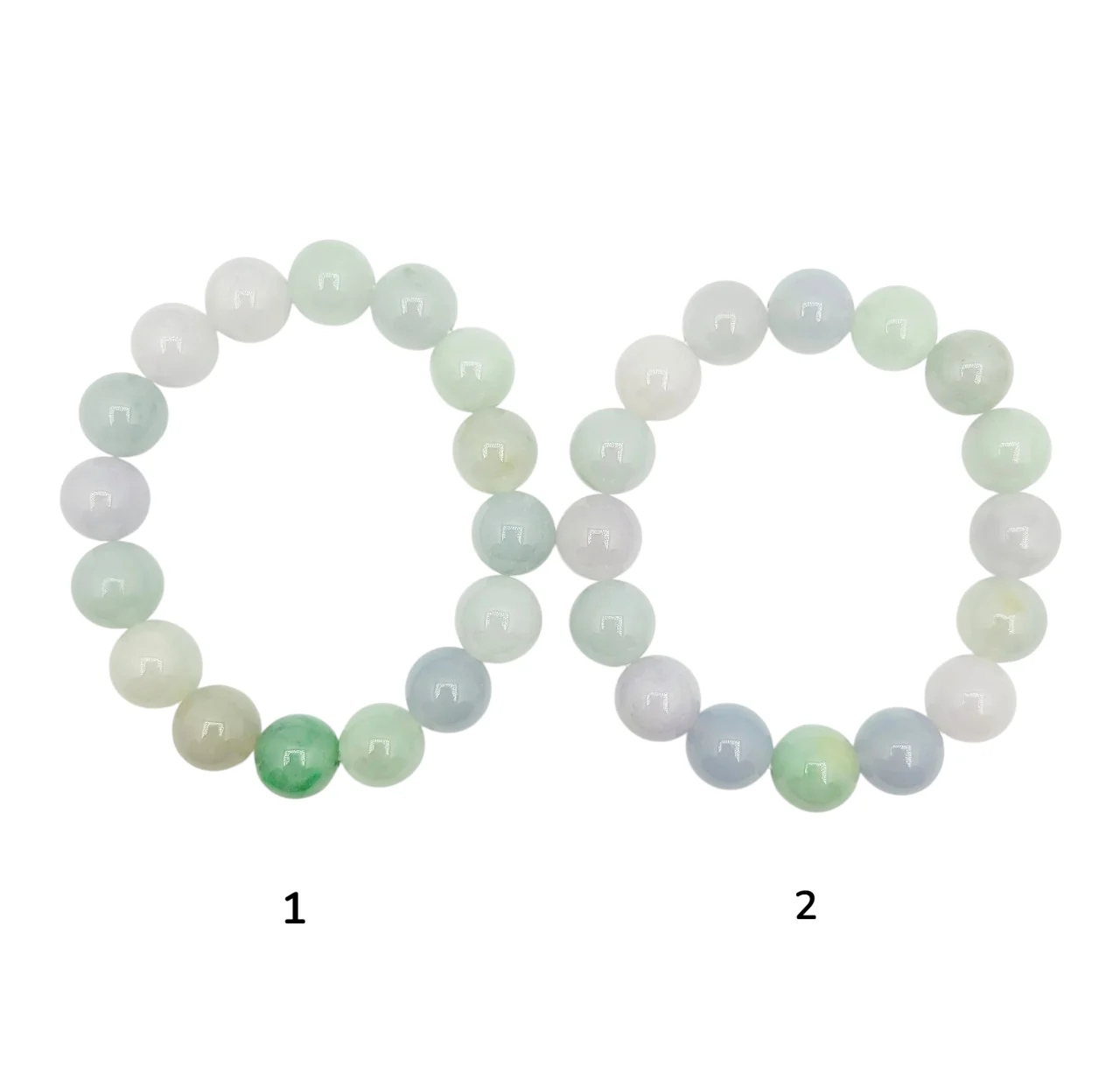 Multi Colour Jadeite Jade Bead Bracelet (Large)