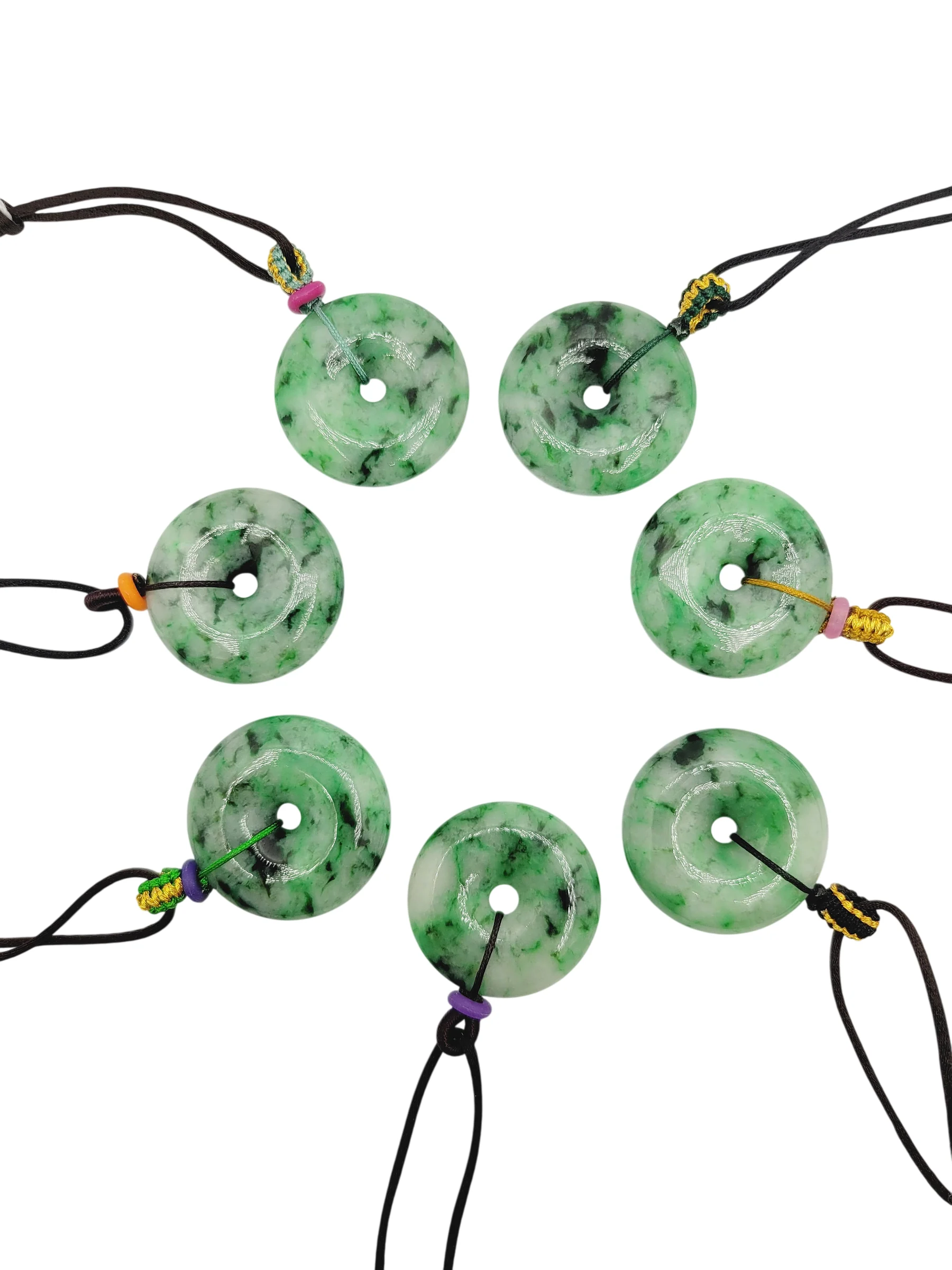 Green Peace Round Jadeite Jade Pendant