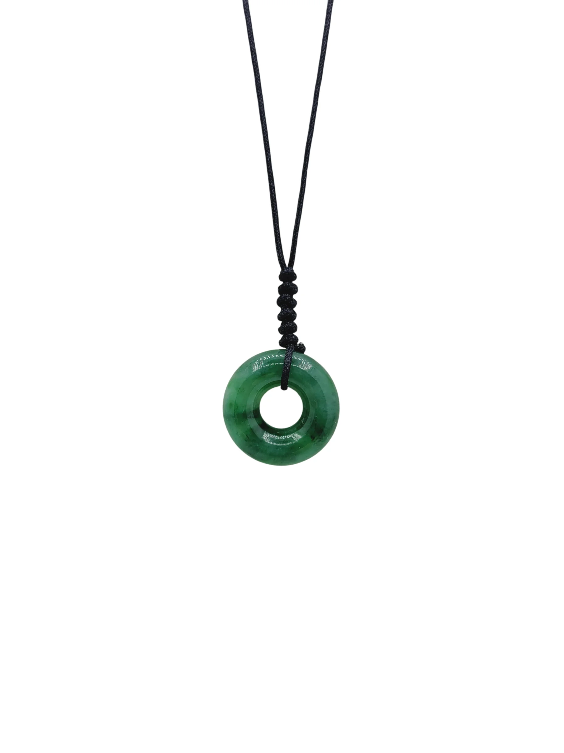 Green Jadeite Jade Donut Pendant