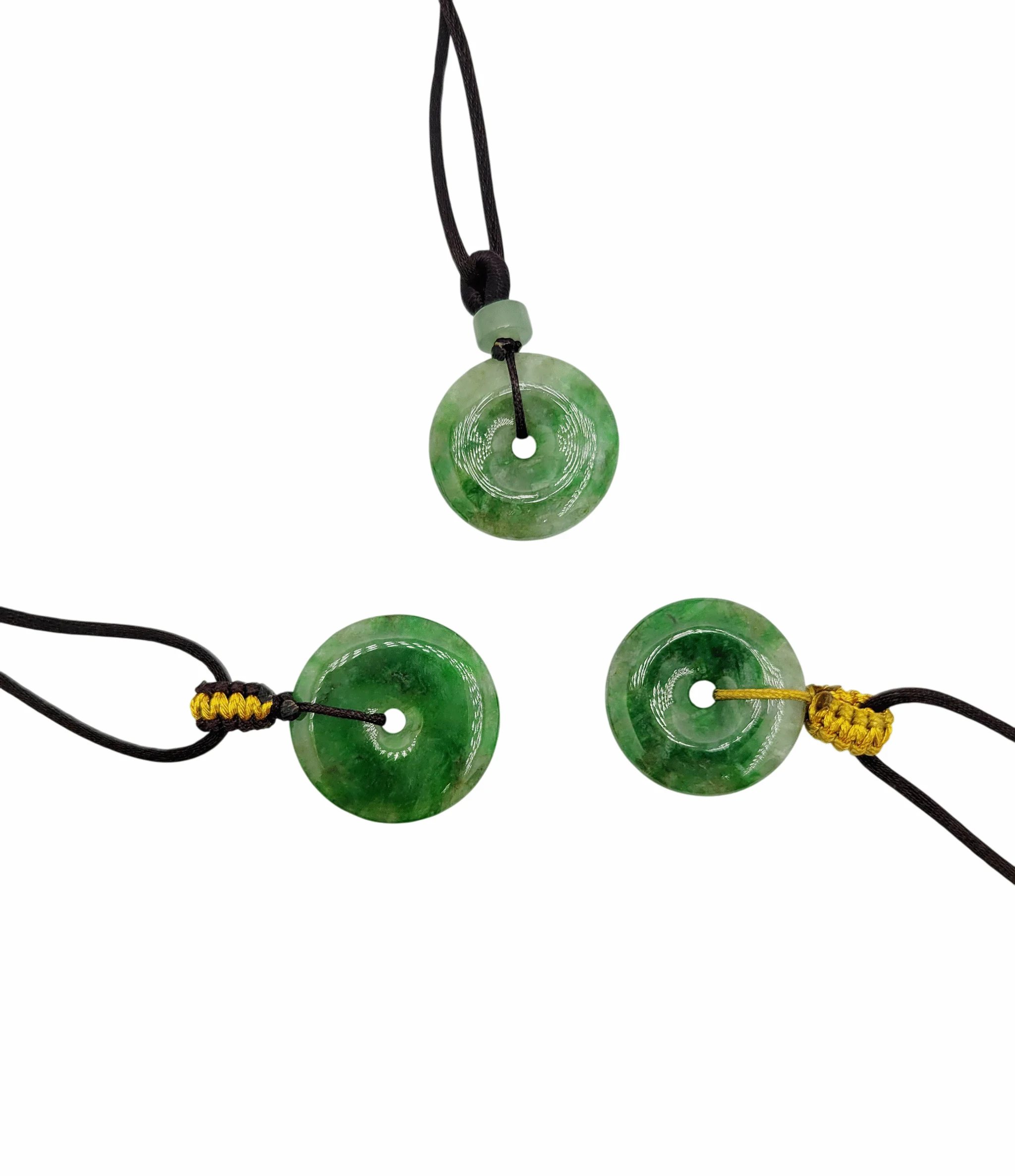 Green Jadeite Jade Peace Round Pendant