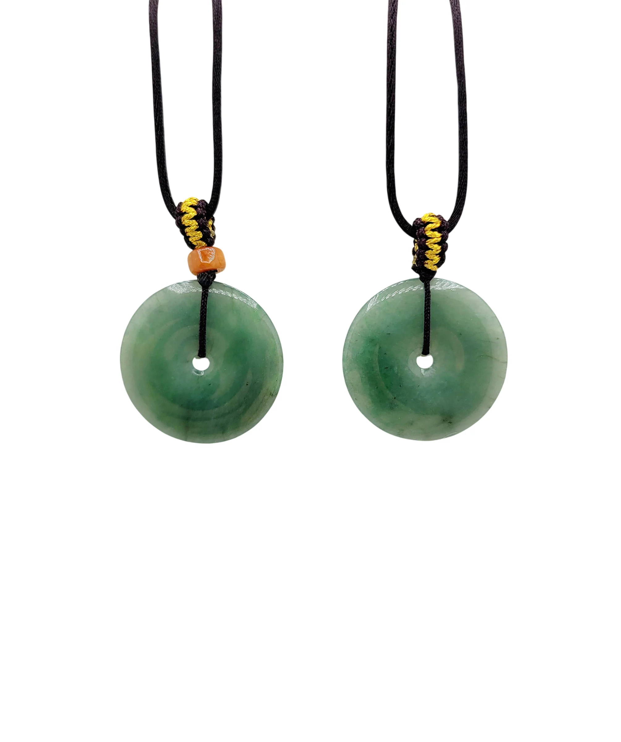 Green Jadeite Jade Peace Round Pendant