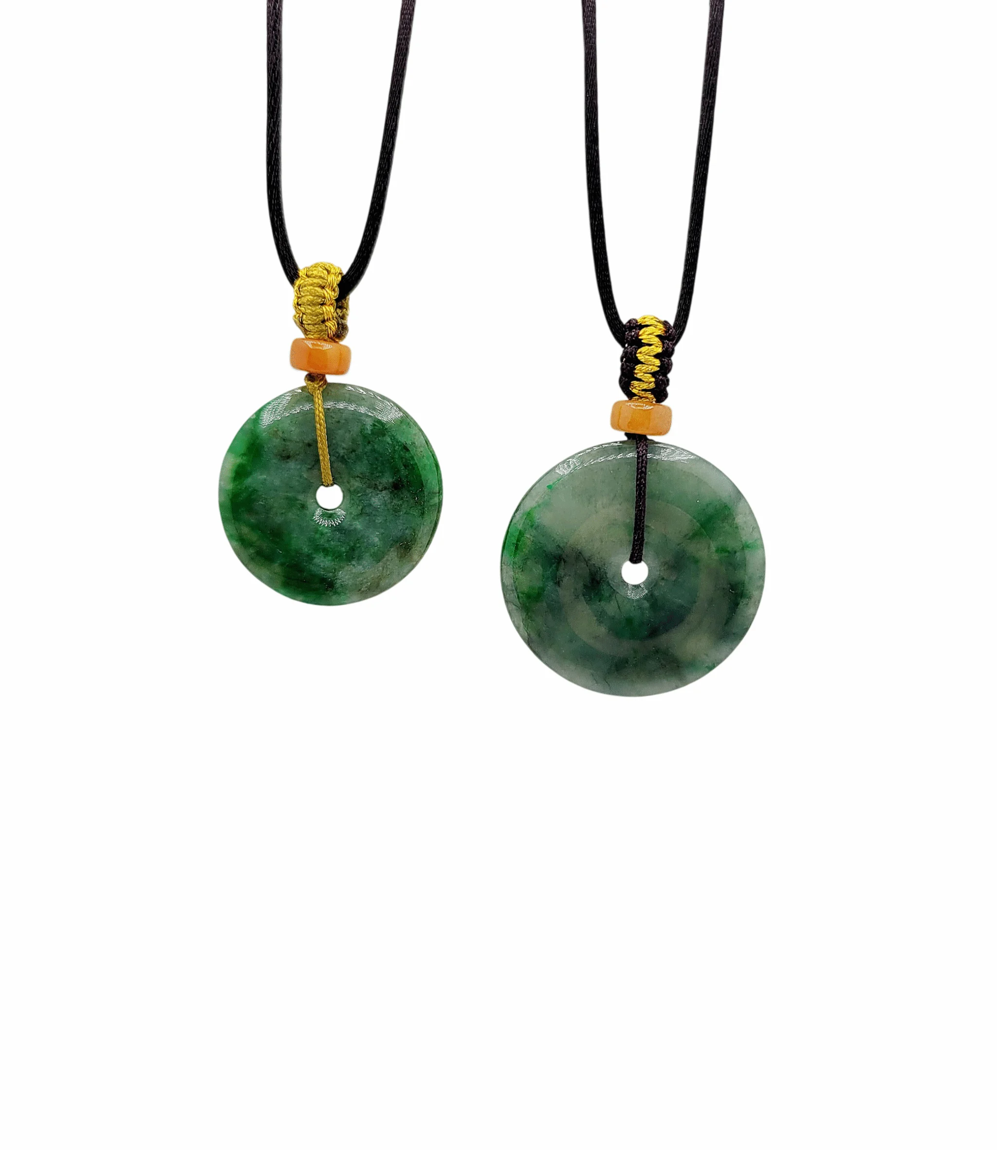 Green Jadeite Jade Peace Round Pendant