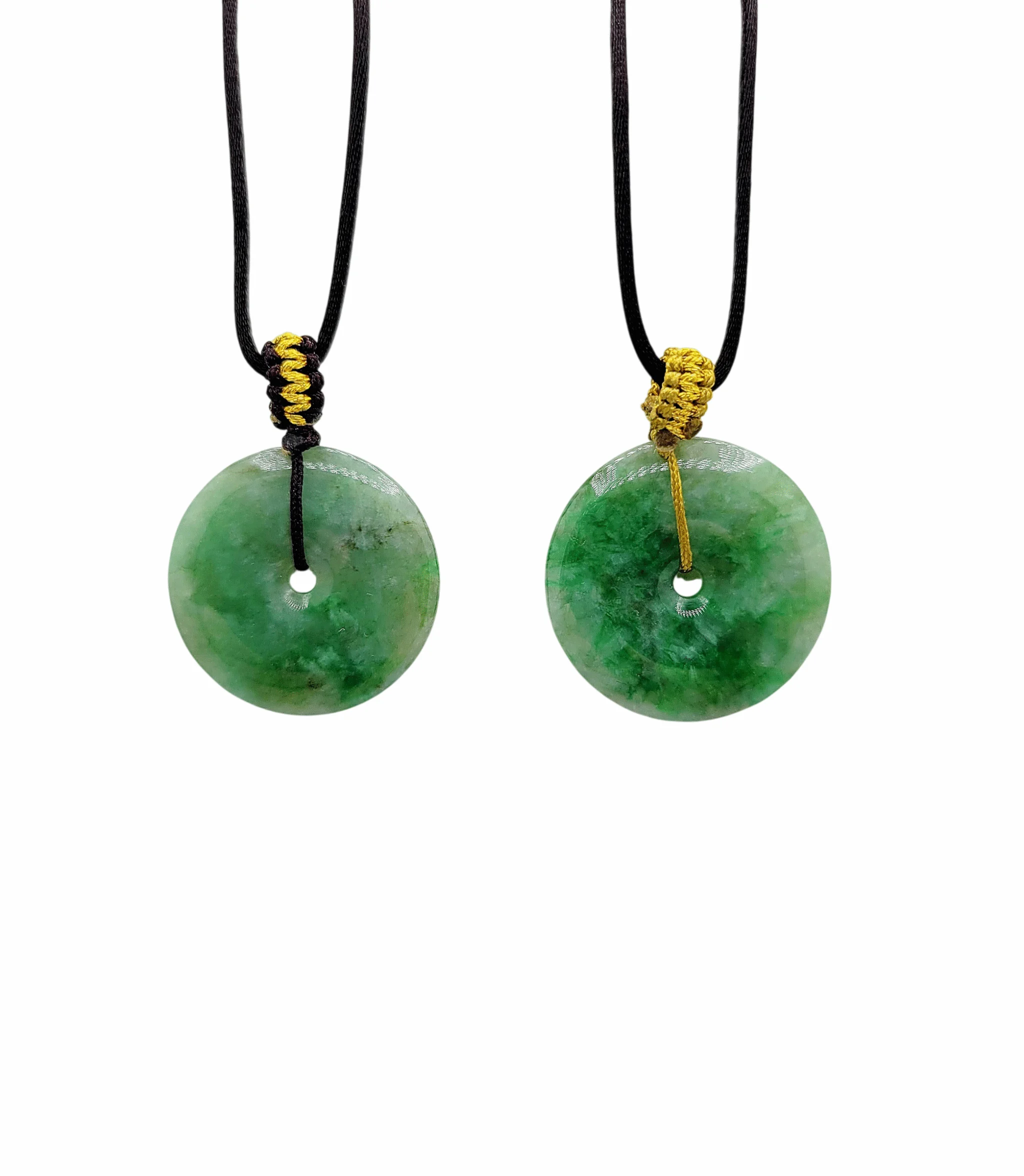 Green Jadeite Jade Peace Round Pendant