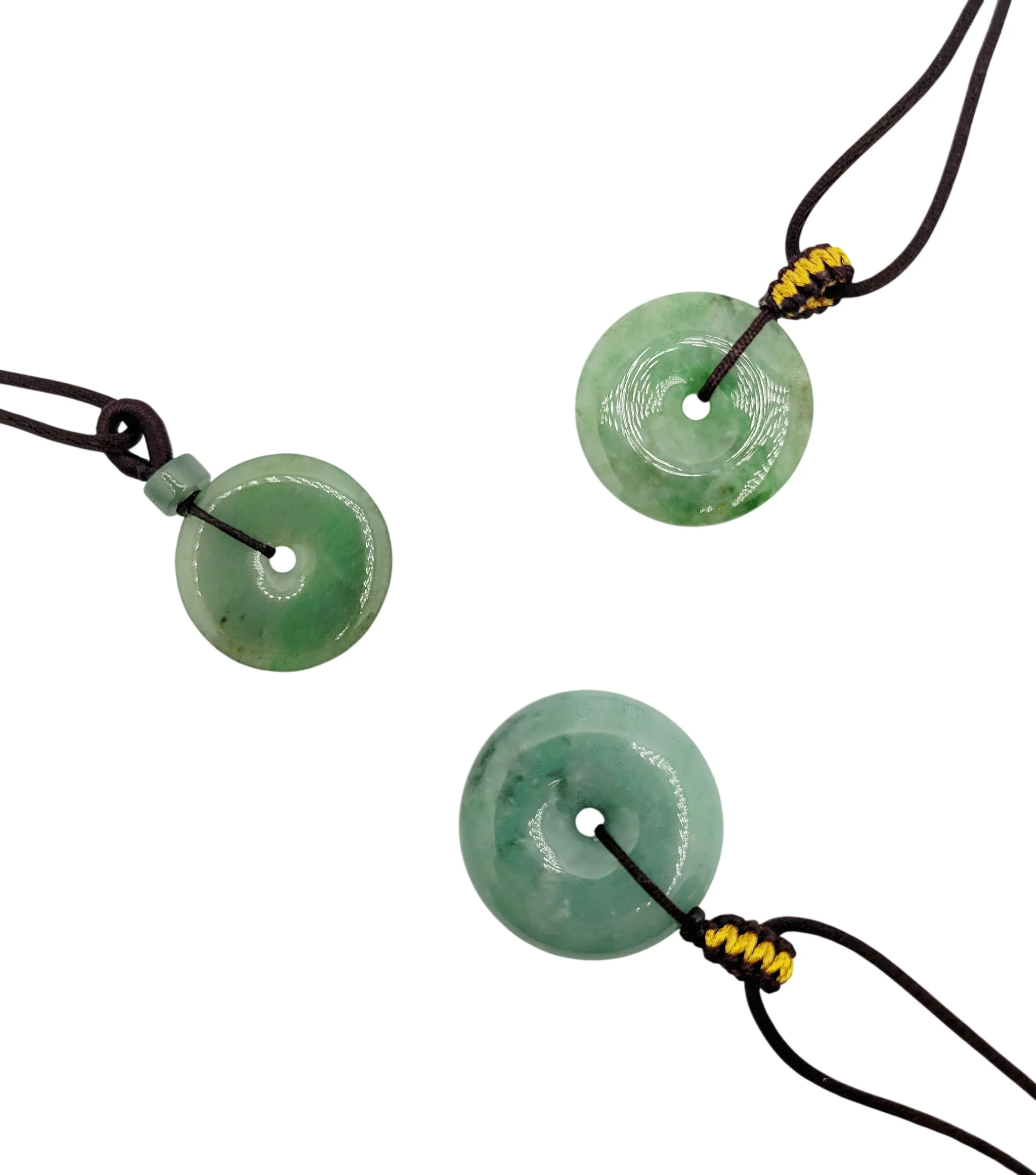 Green Jadeite Jade Peace Round Pendant