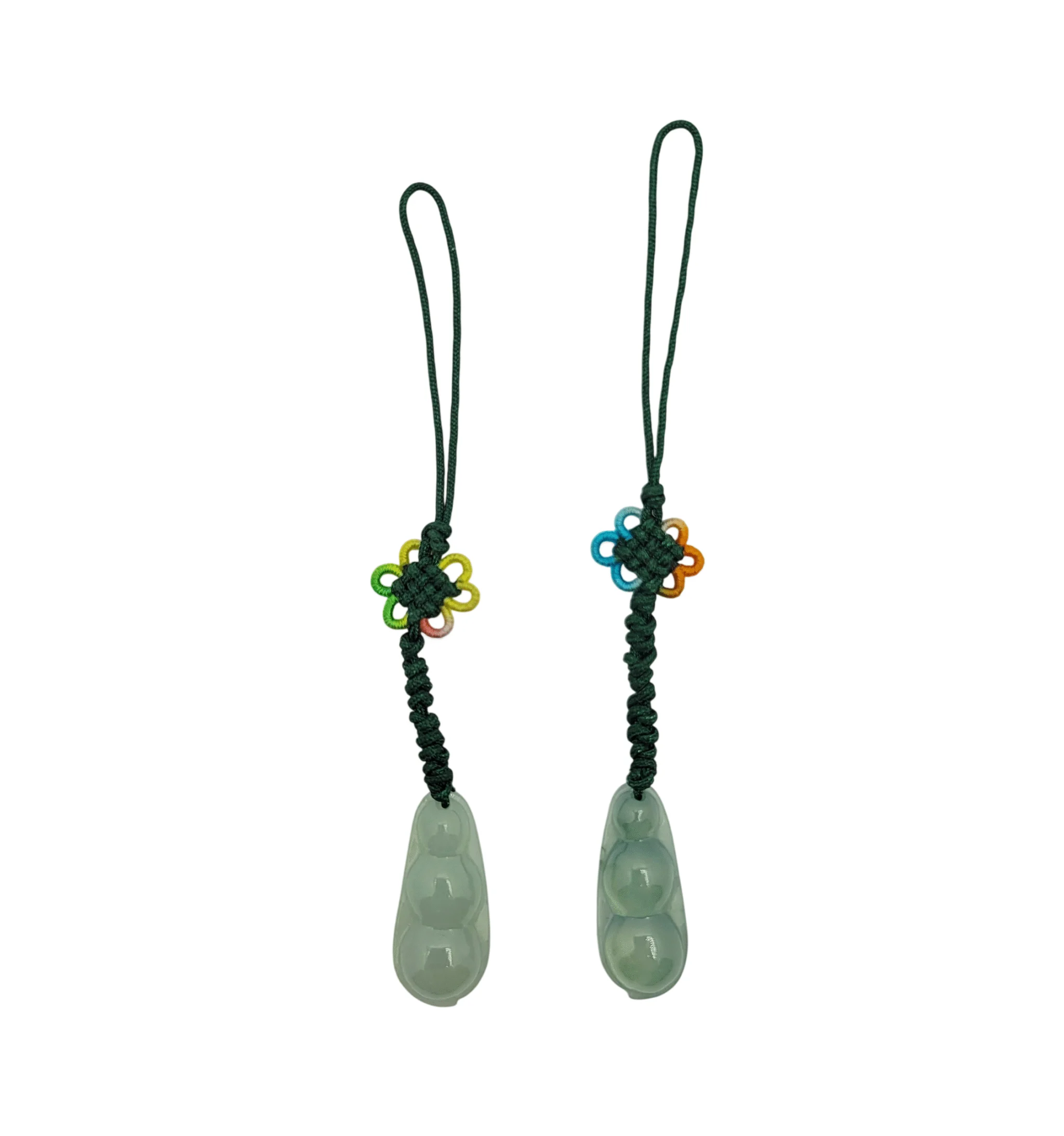 Pale Green Jadeite Jade Rich Beans Lucky Charm