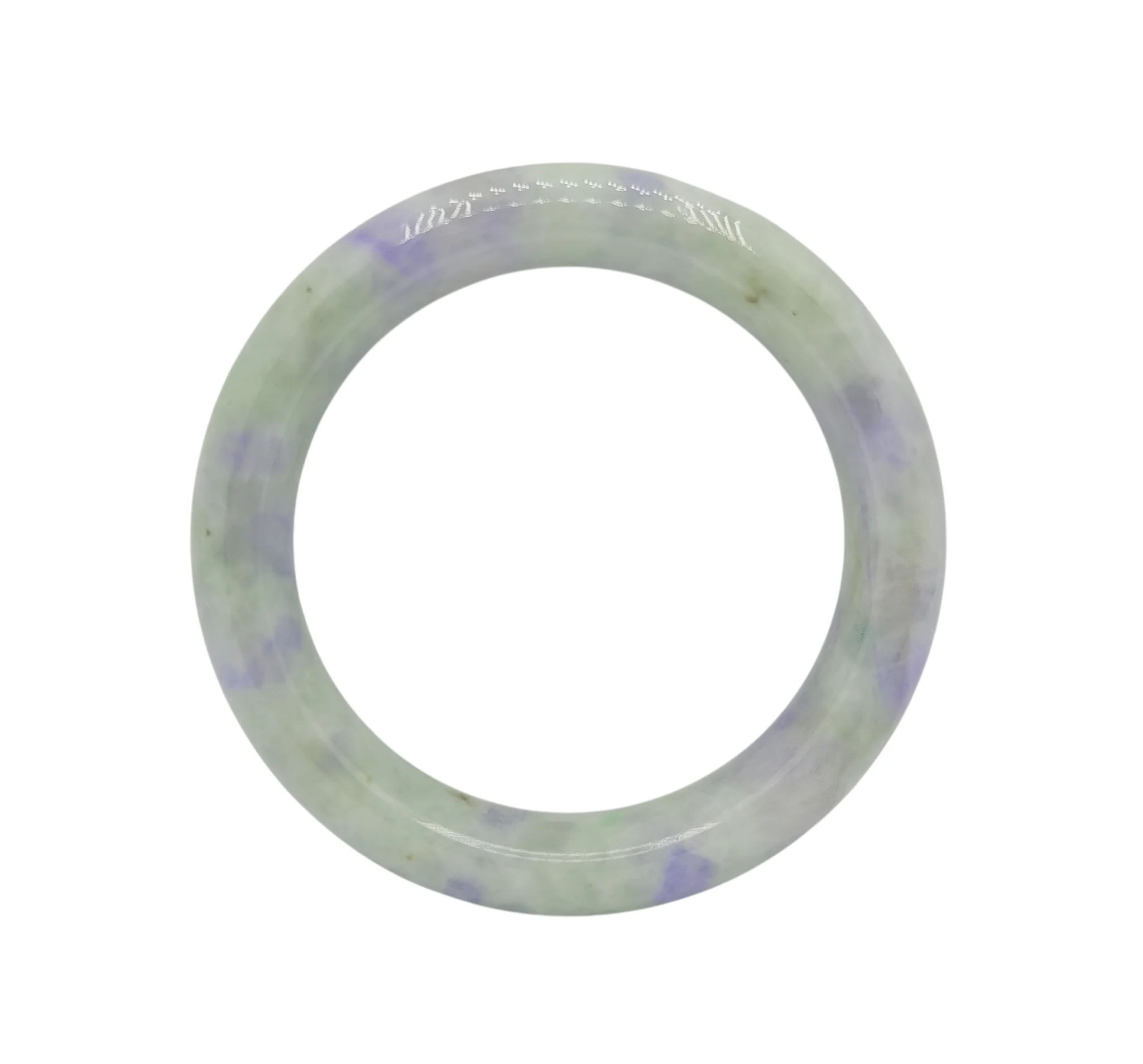 Light Green and Lavender Jadeite Jade Bangle