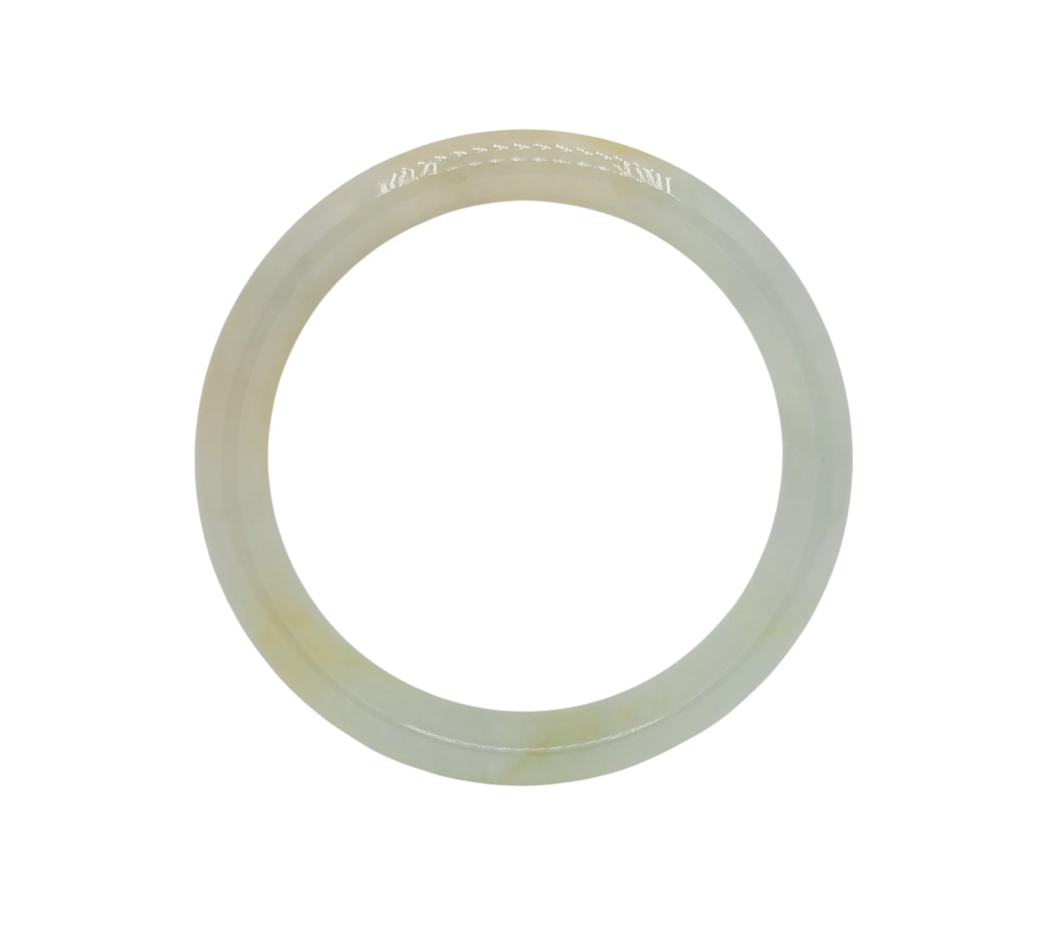 Light Green with Light Brown Patches Jadeite Jade Bangle