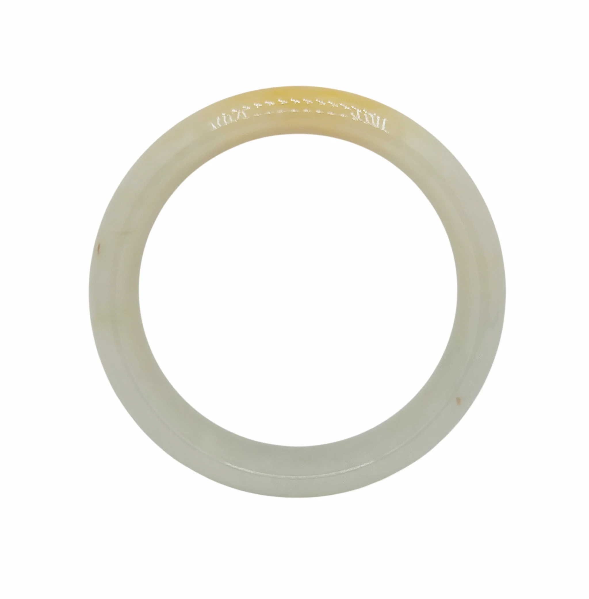Pale Green with Light Brown Patches Jadeite Jade Bangle