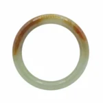 Light Green with Brown Patches Jadeite Jade Bangle