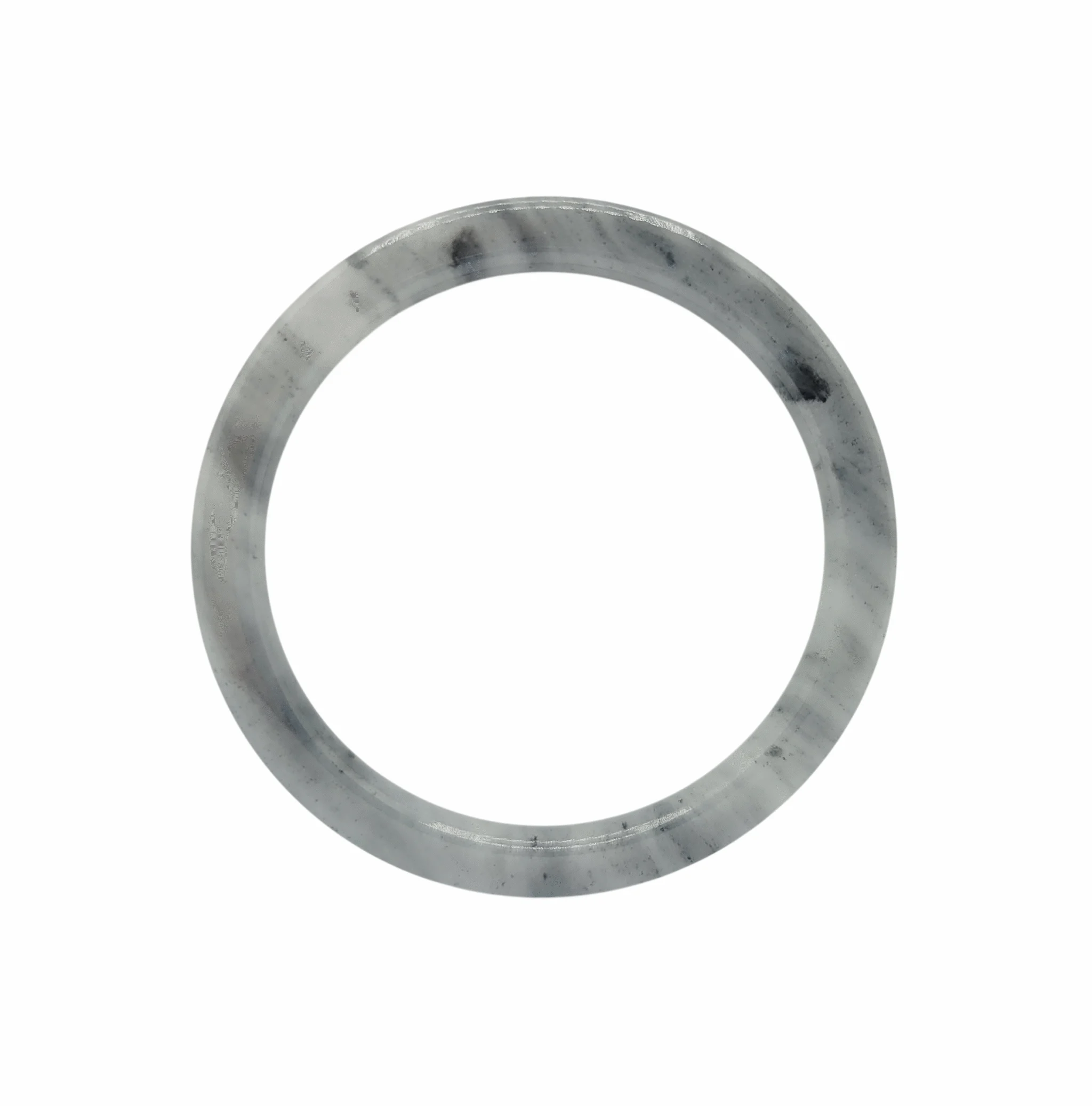 White with Black Patches Jadeite Jade Bangle