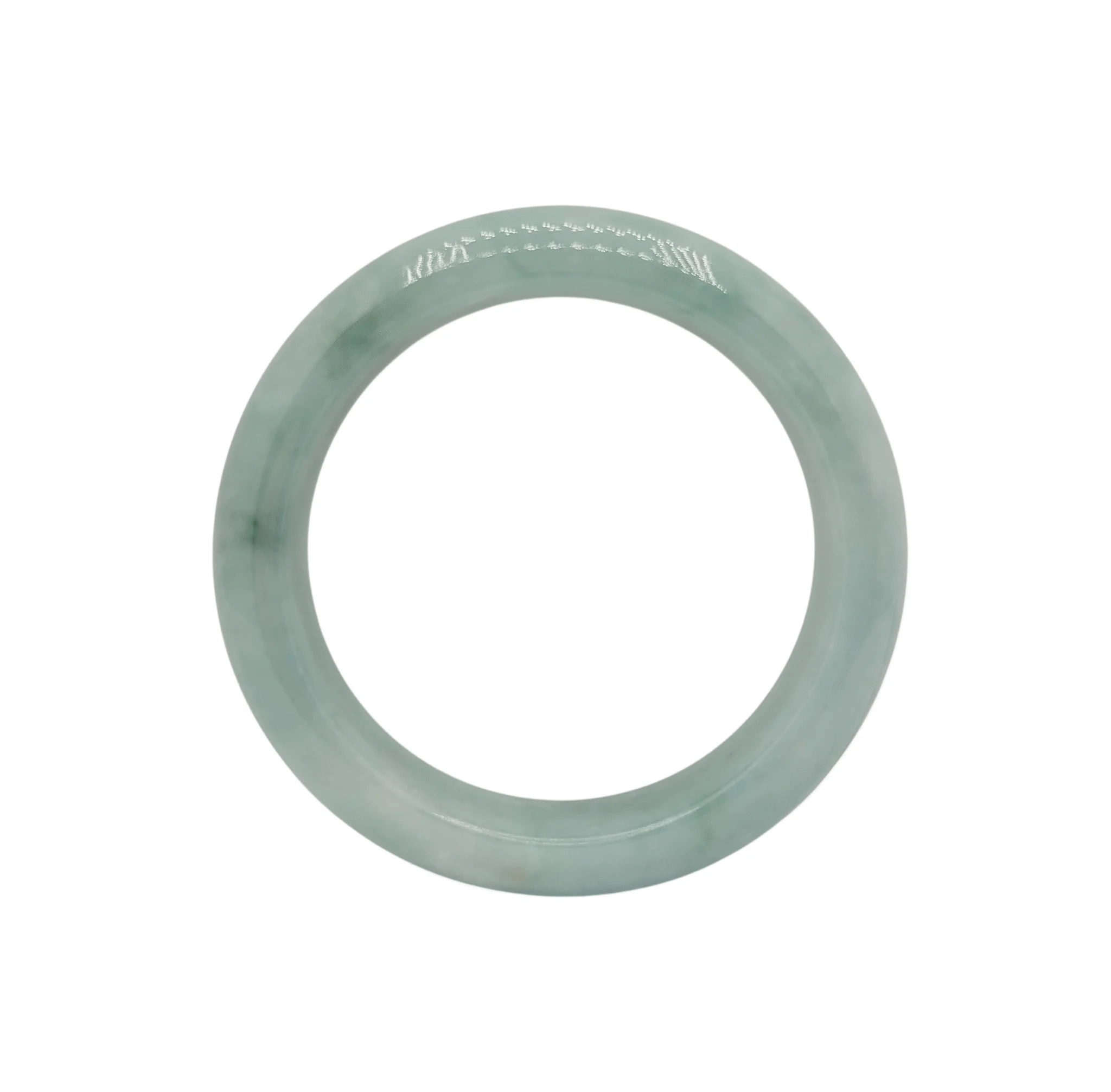 Light Green with Dark Green Patches Jadeite Jade Bangle